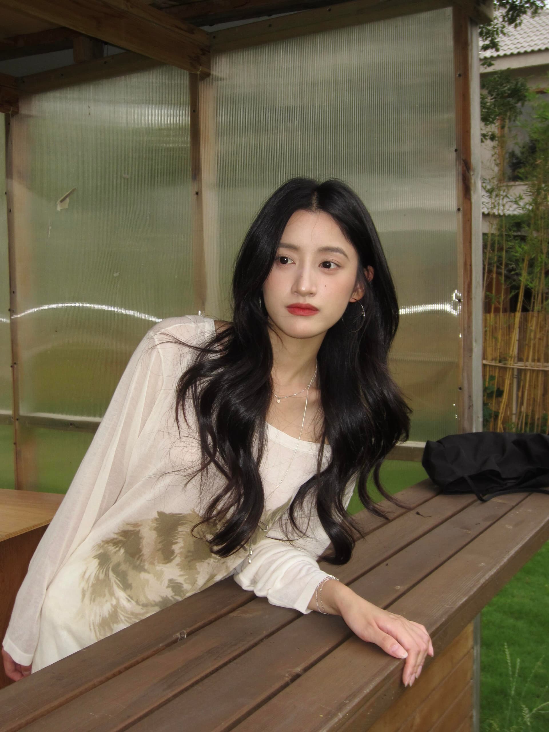한 부서 귀여운 플리스 새끼 고양이 프린트 긴팔 티셔츠 여성 여름 휴가 바람 얇고 가벼운 통기성 자외선 차단 블라우스 상세 이미지 5