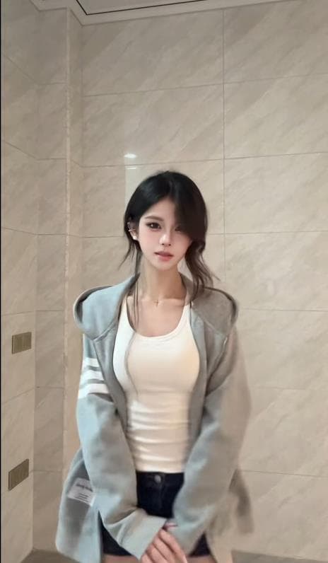 이른 가을 절묘한 후드 티 스웨터 여성 2026 새로운 고유 한 아름다운 클래식 바 스트라이프 다용도 슬림해 보이는 커플 재킷 상세 이미지 2