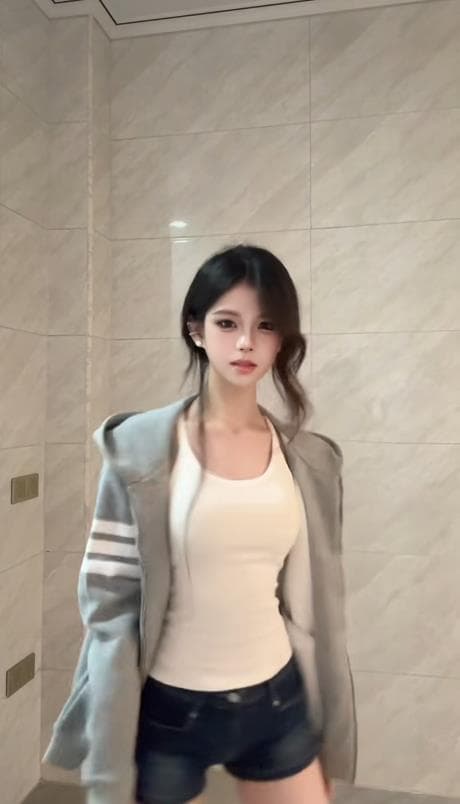 이른 가을 절묘한 후드 티 스웨터 여성 2026 새로운 고유 한 아름다운 클래식 바 스트라이프 다용도 슬림해 보이는 커플 재킷 상세 이미지 5