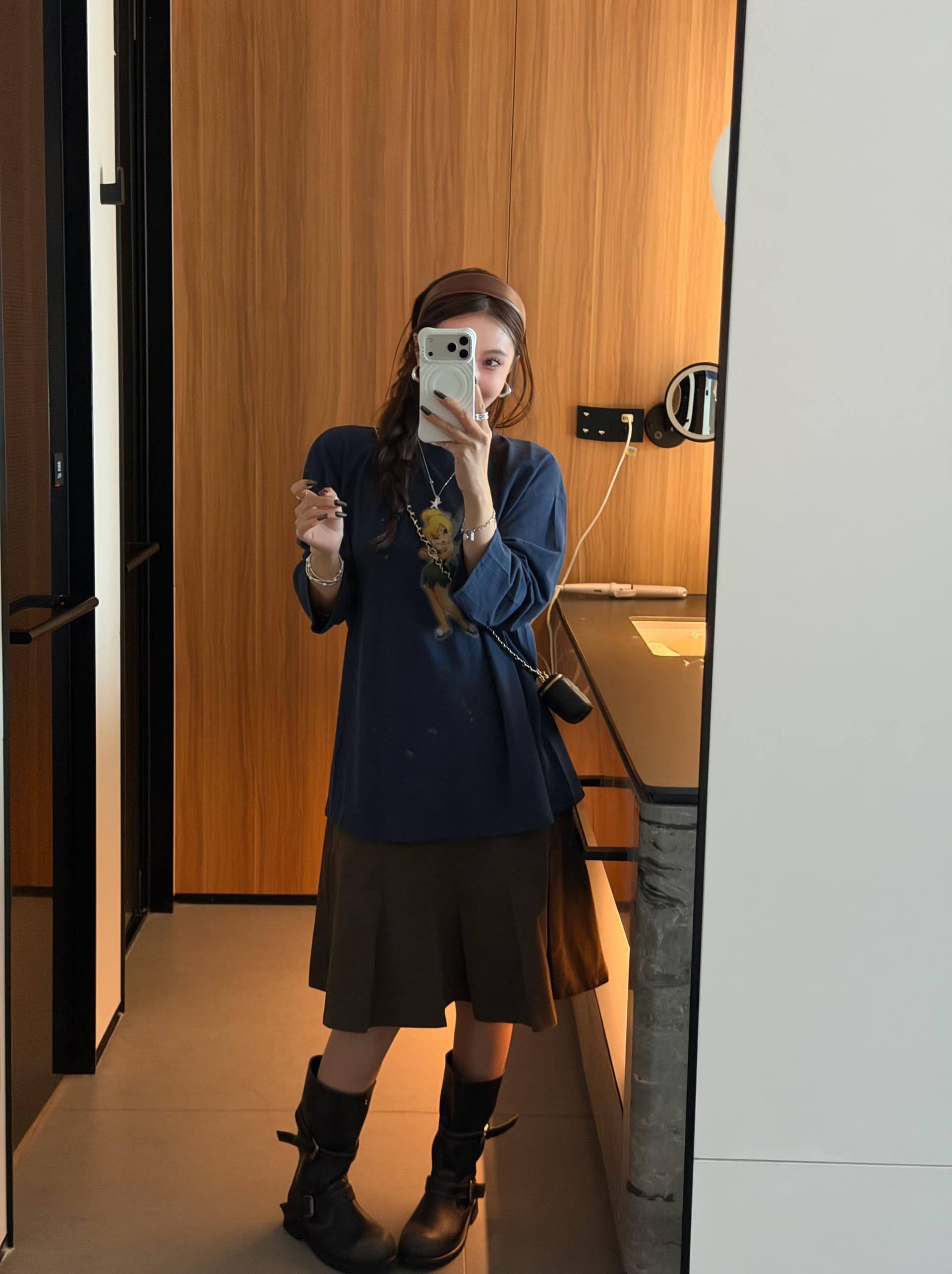 작은 대중 연령 감소 꽃의 요정 프린트 느긋한 캐주얼 루즈핏 순면 편안함 만나는 긴팔 티셔츠 맨위 이미지 4