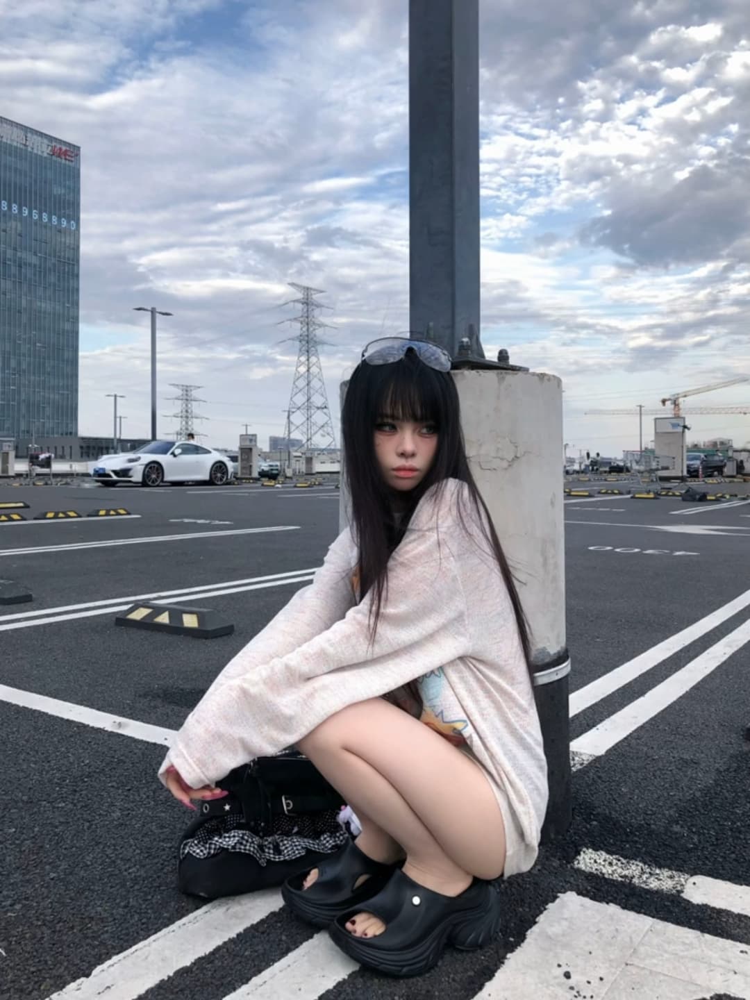 꽃무늬 나비 페인팅 블라우스 얇은 스타일 물리학 자외선 차단 남녀 국가 트렌디 웃음 하 트렌드 외출용 긴팔 맨위 이미지 4