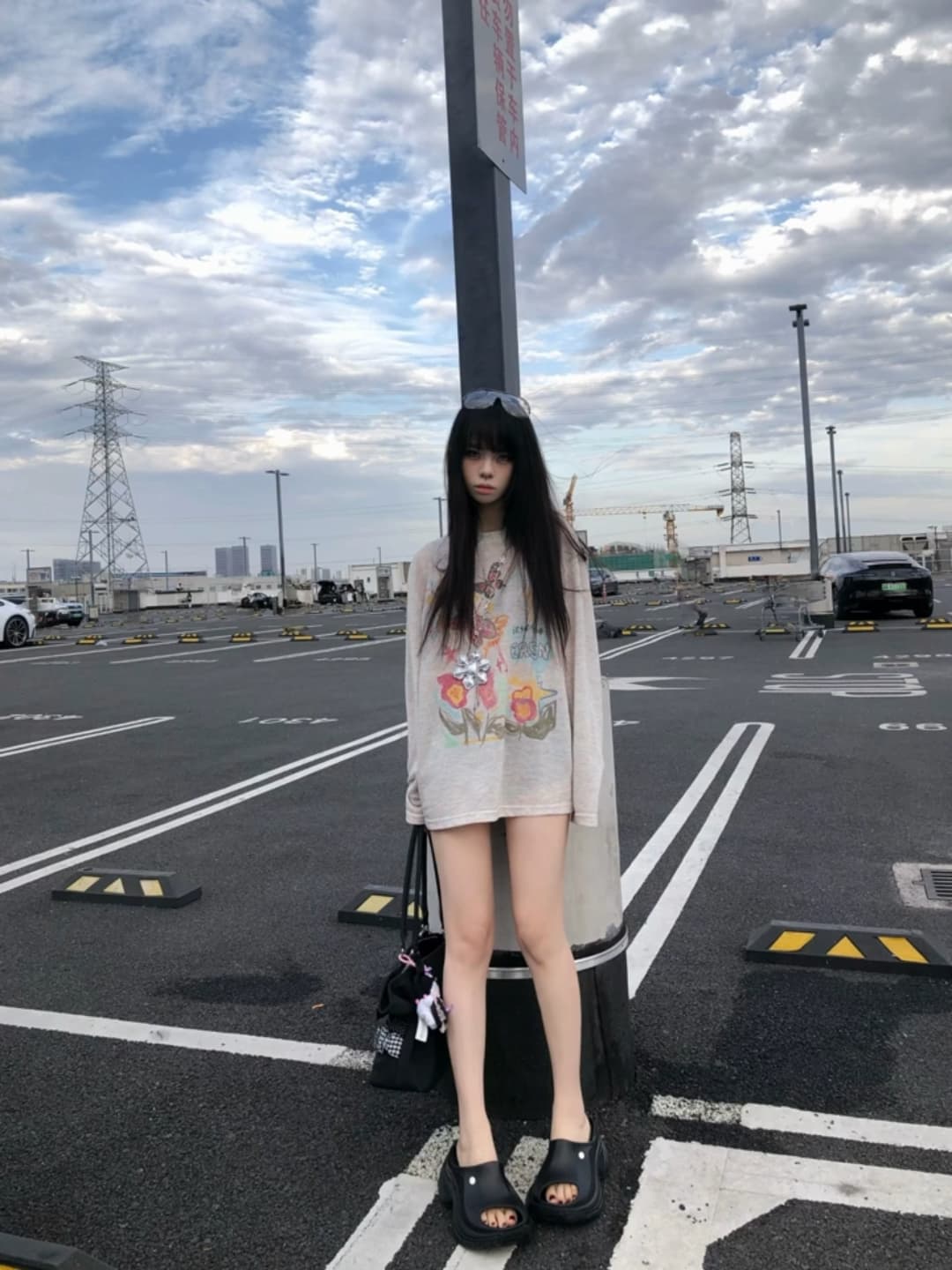 꽃무늬 나비 페인팅 블라우스 얇은 스타일 물리학 자외선 차단 남녀 국가 트렌디 웃음 하 트렌드 외출용 긴팔 맨위 상세 이미지 3