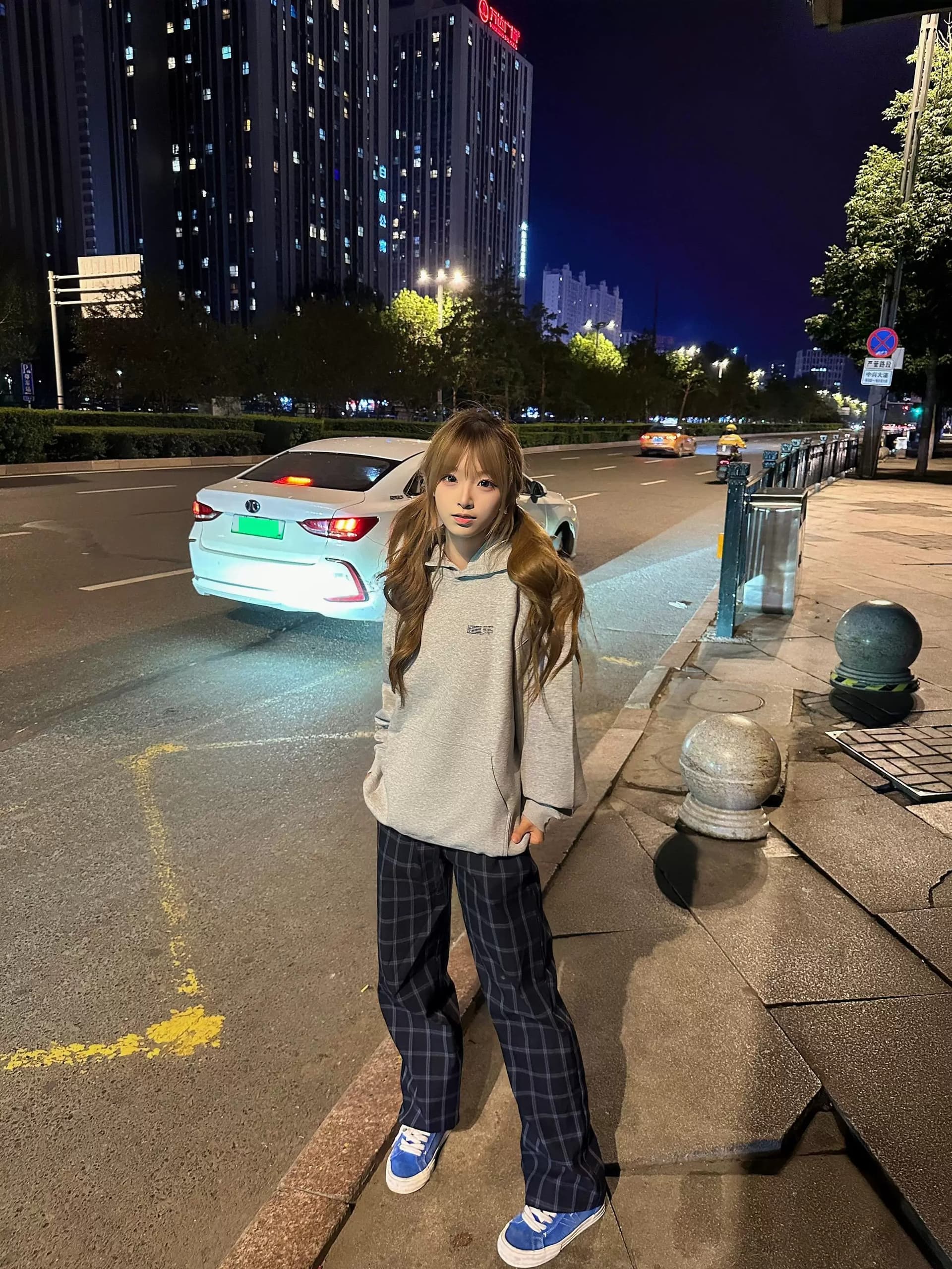 아메리칸 레트로 느긋한 바람 회색 후드 티 스웨터 여성 2026 봄 가을 루즈핏 슬림해 보이는 캐주얼 커플 다용도 맨위 상세 이미지 3