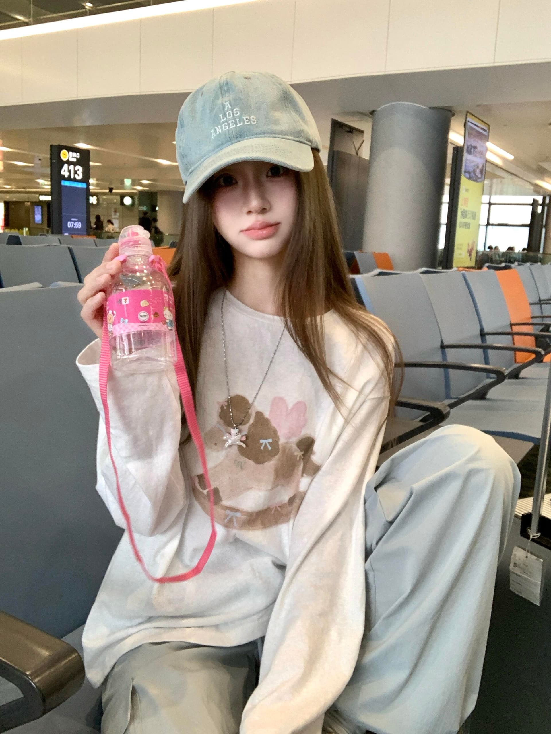 아메리칸 레트로 루즈핏 긴팔 화이트 티셔츠 여성 봄 가을 디자인 센스 작은 대중 맨위 상세 이미지 1