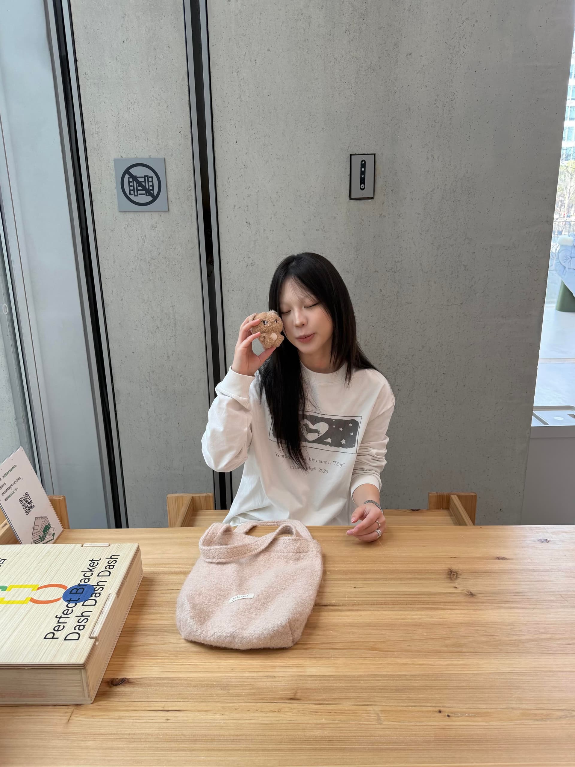 한 부서 chic 강아지 프린트 긴팔 티셔츠 여성 2026 가을 새로운 루즈핏 캐주얼 작은 대중 그레이트 봐. 의류 이미지 4