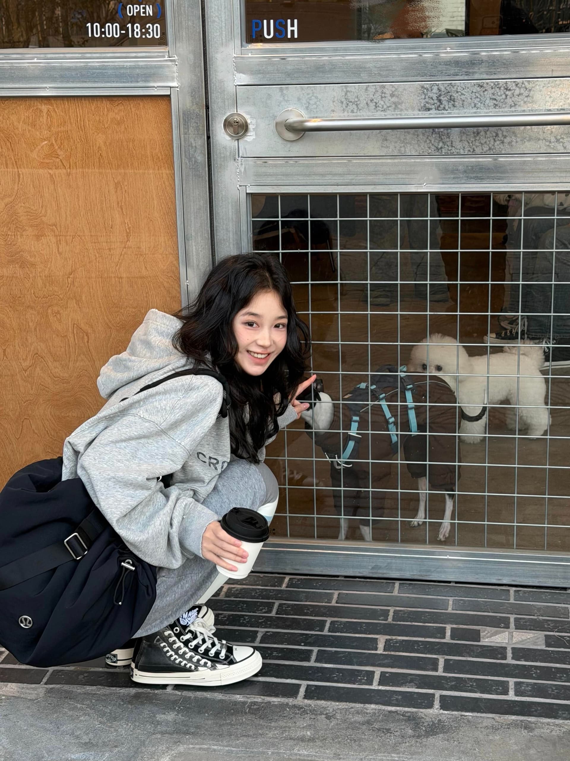 알파벳 마 오래된 프린트 레트로 후드 티 스웨터 여성 루즈핏 26 봄 여름 새로운 이미지 3
