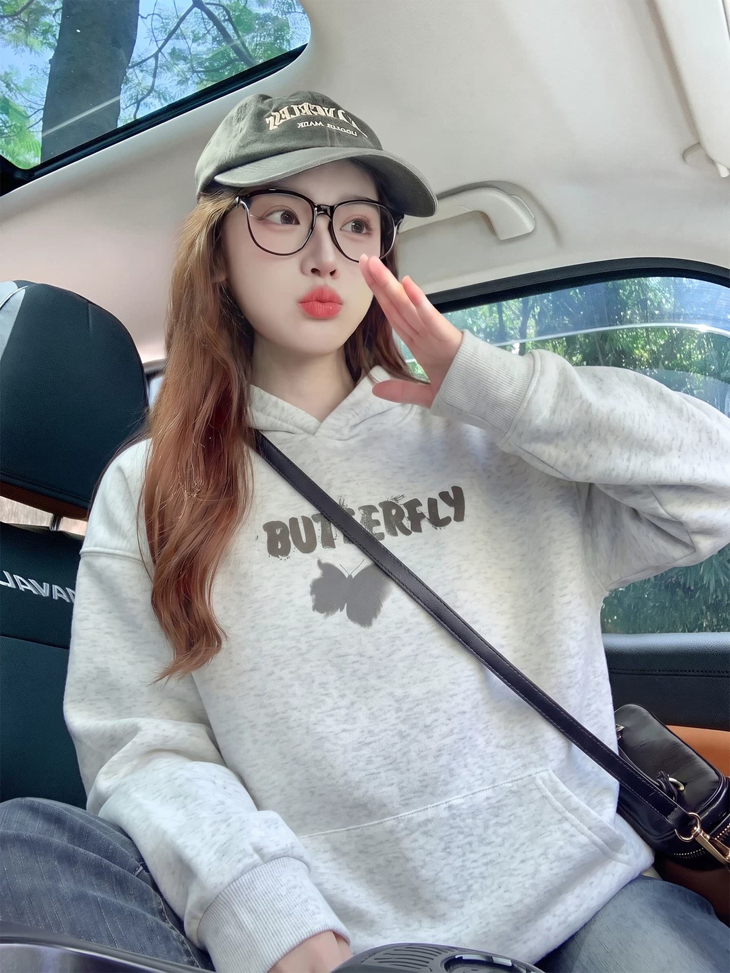 꽃 회색 아메리칸 레트로 후드 티 스웨터 여성 가을 2026 새로운 작은 대중 루즈핏 느긋한 조수 브랜드 맨위 재킷 이미지 3
