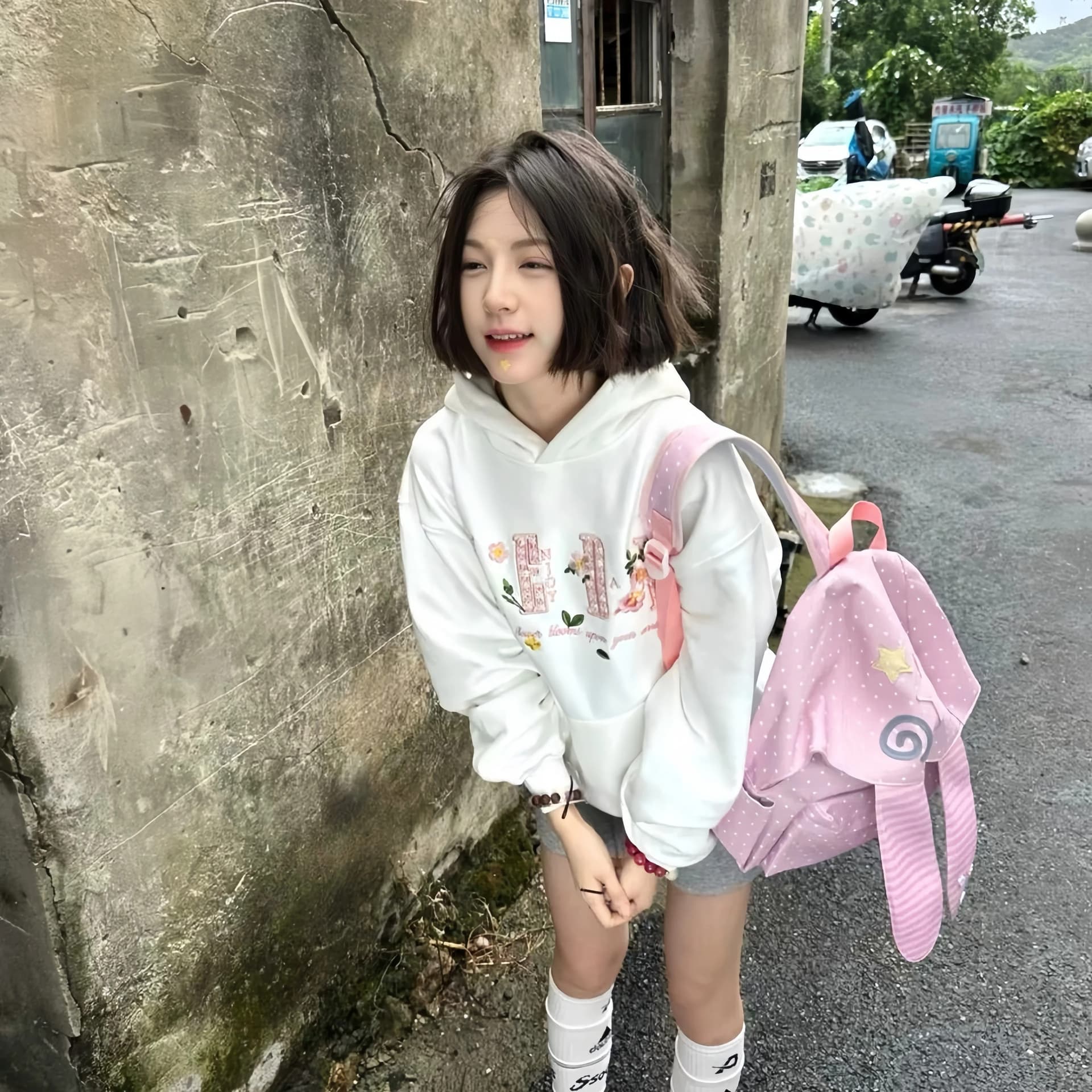 국가 트렌디 아메리칸 작은 샤넬 스타일 꽃무늬 프린트 후드 티 스웨터 여성 봄 가을 루즈핏 디자인 센스 다용도 재킷 이미지 5