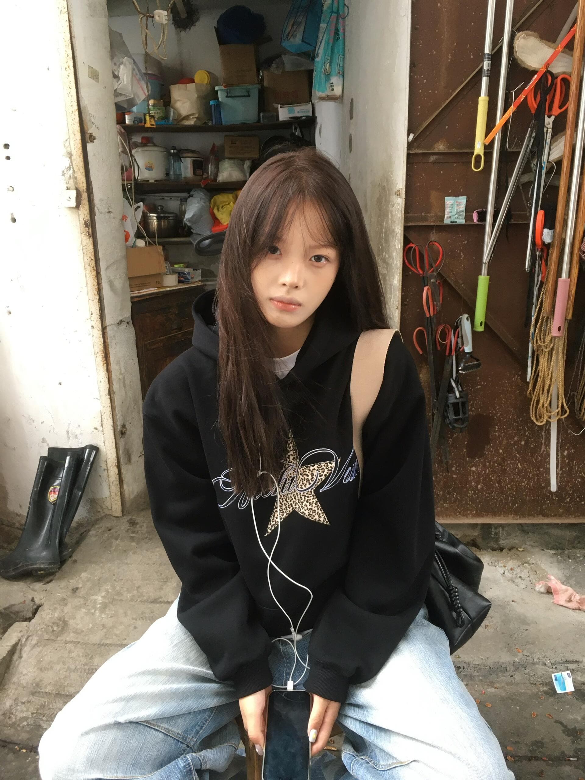 아메리칸 레트로 레오파드 무늬 별 프린트 후드티 여성 가을 겨울 새로운 루즈핏 풀오버 느긋한 바람 후드 조수 브랜드 재킷 이미지 2