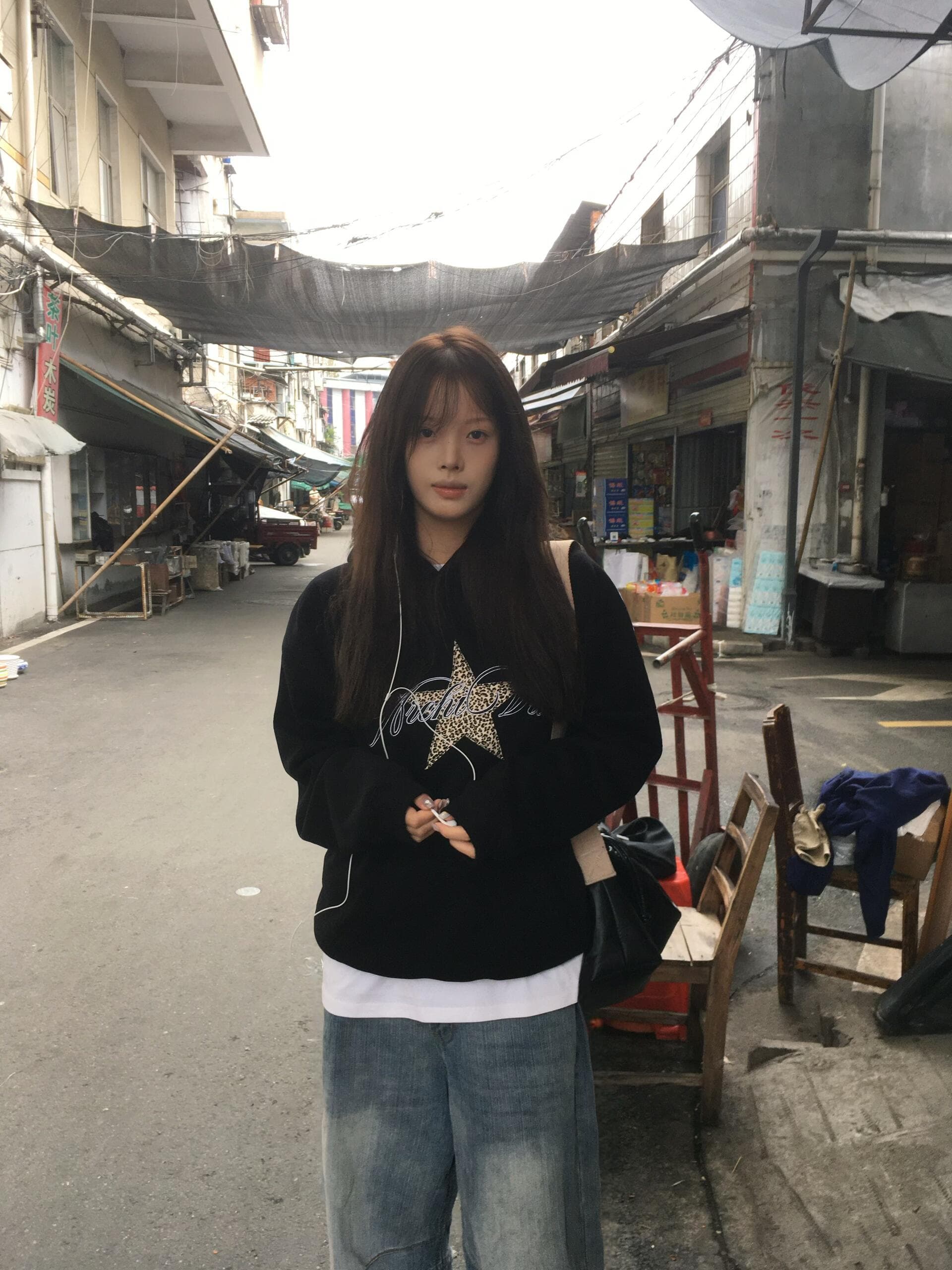 아메리칸 레트로 레오파드 무늬 별 프린트 후드티 여성 가을 겨울 새로운 루즈핏 풀오버 느긋한 바람 후드 조수 브랜드 재킷 이미지 4