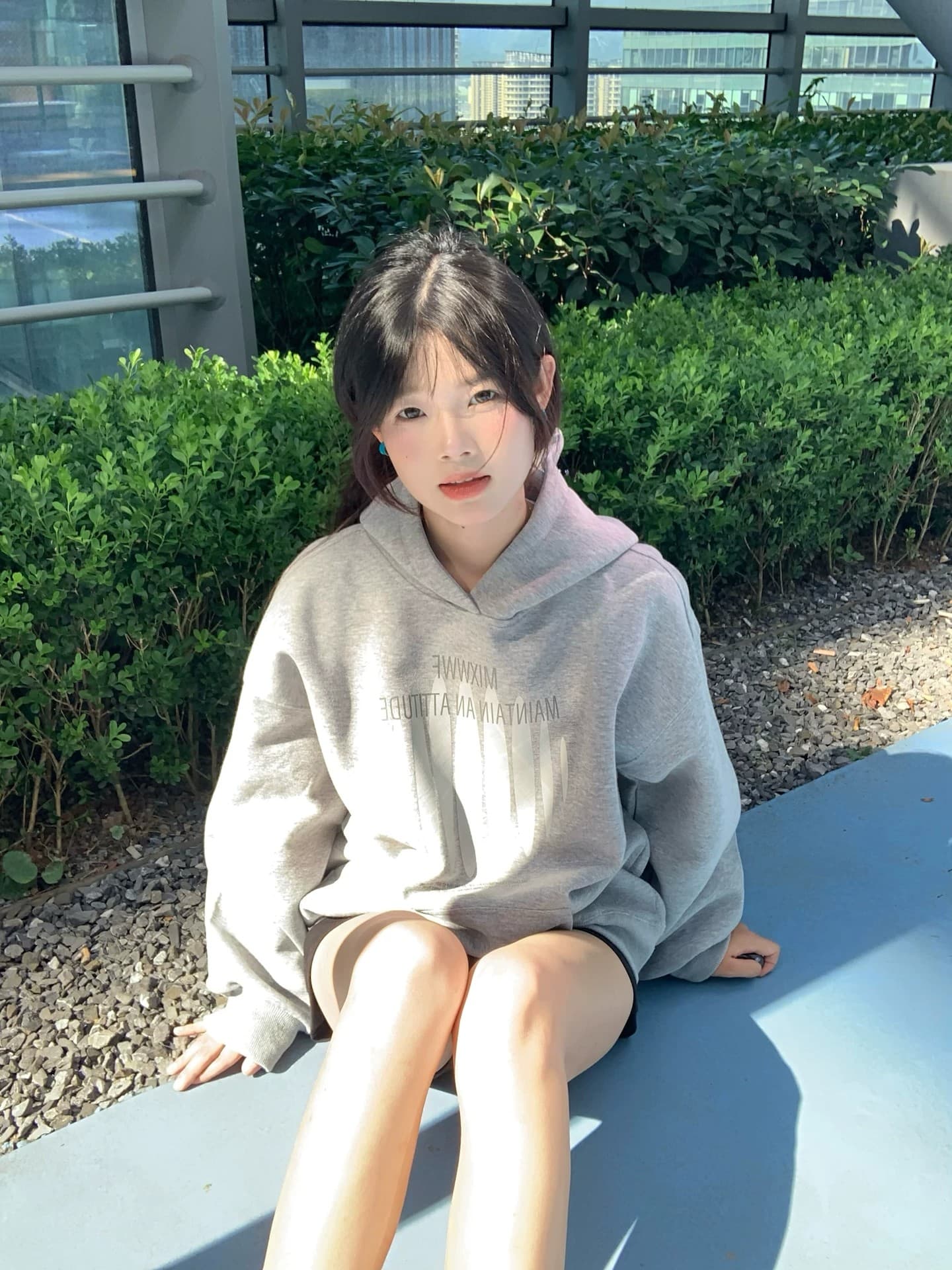 아메리칸 레트로 무거운 순면 회색 후드 티 스웨터 여성 가을 겨울철 새로운 루즈핏 조수 브랜드 커플 맨위 ins 상세 이미지 4