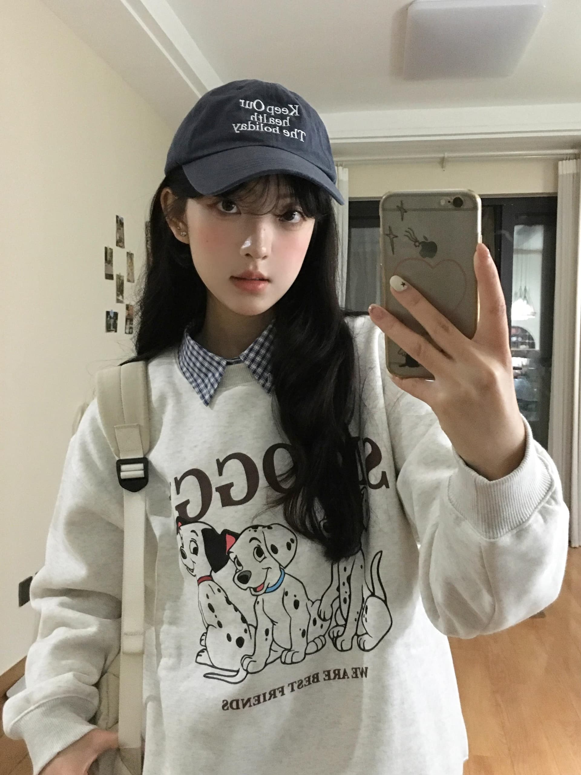 달마 시안 루즈핏 일상 캐주얼 봄 후드티 남녀 커플 섹션 아메리칸 풀오버 라운드 넥 맨위