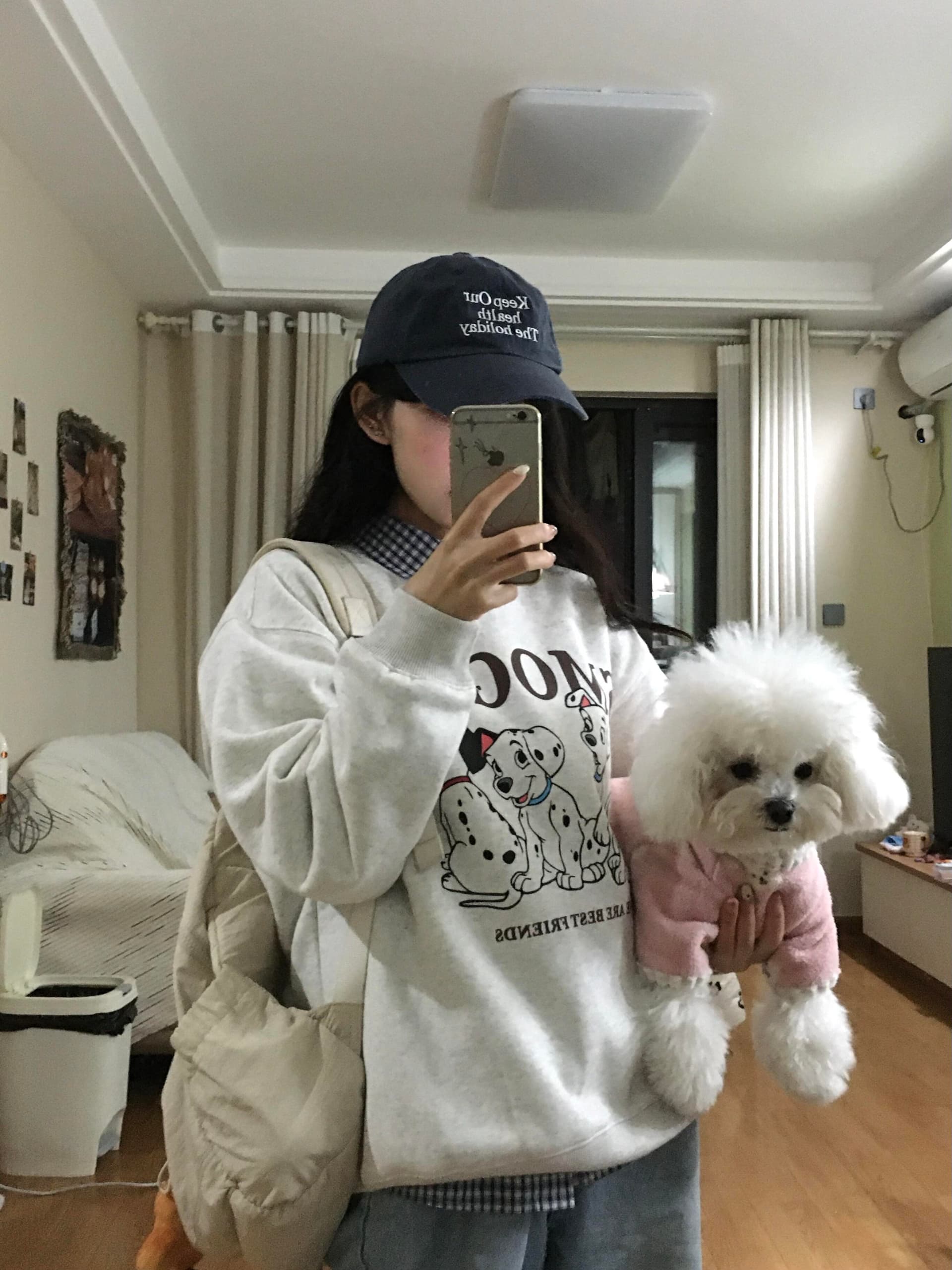 달마 시안 루즈핏 일상 캐주얼 봄 후드티 남녀 커플 섹션 아메리칸 풀오버 라운드 넥 맨위 상세 이미지 5