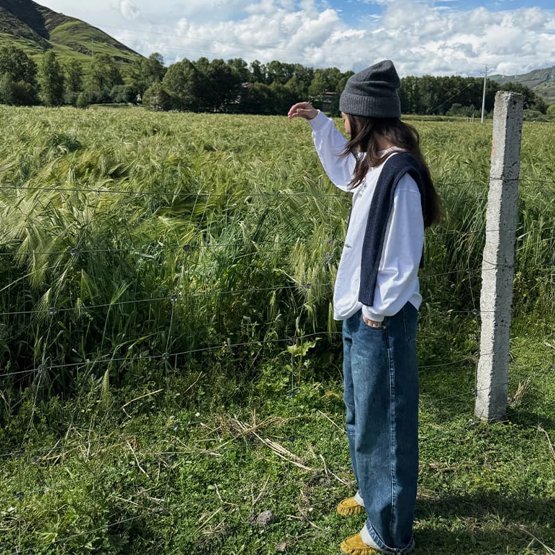 한 부서 레트로 고급 익스트림 제인 시험 당겨서 프린트 긴팔 티셔츠 루즈핏 캐주얼 여성 이른 가을 상세 이미지 4