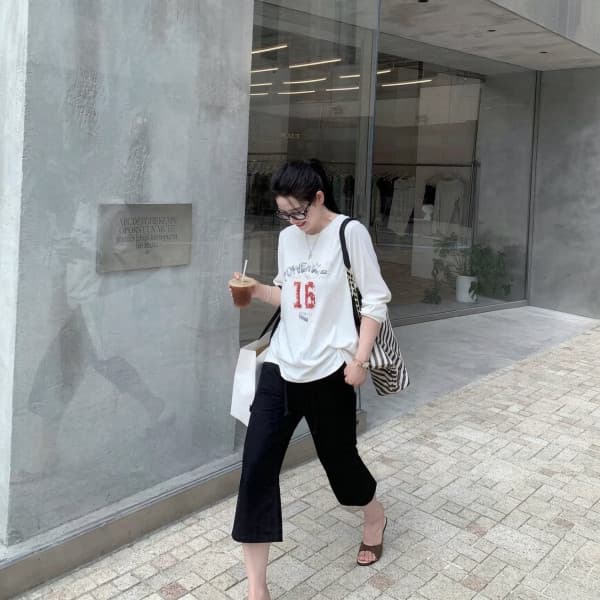 느긋한 센스 루즈핏 프린트 긴팔 가을 슬림해 보이는 맨위 상세 이미지 4