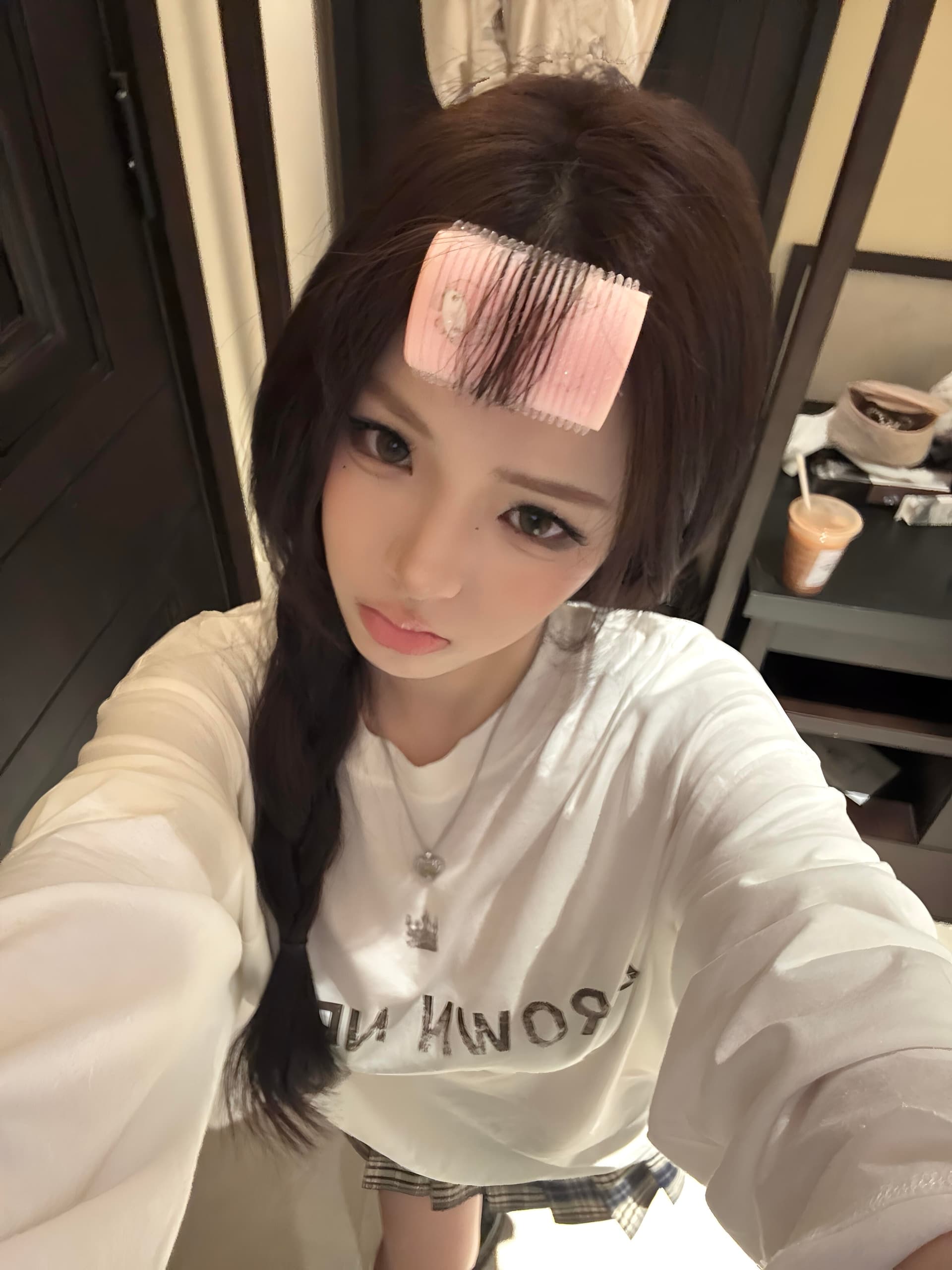 작은 대중 미니멀리즘 운동 알파벳 프린트 얇은 스타일 느긋한 캐주얼 루즈핏 순면 편안함 긴팔 티셔츠 여성 이미지 3