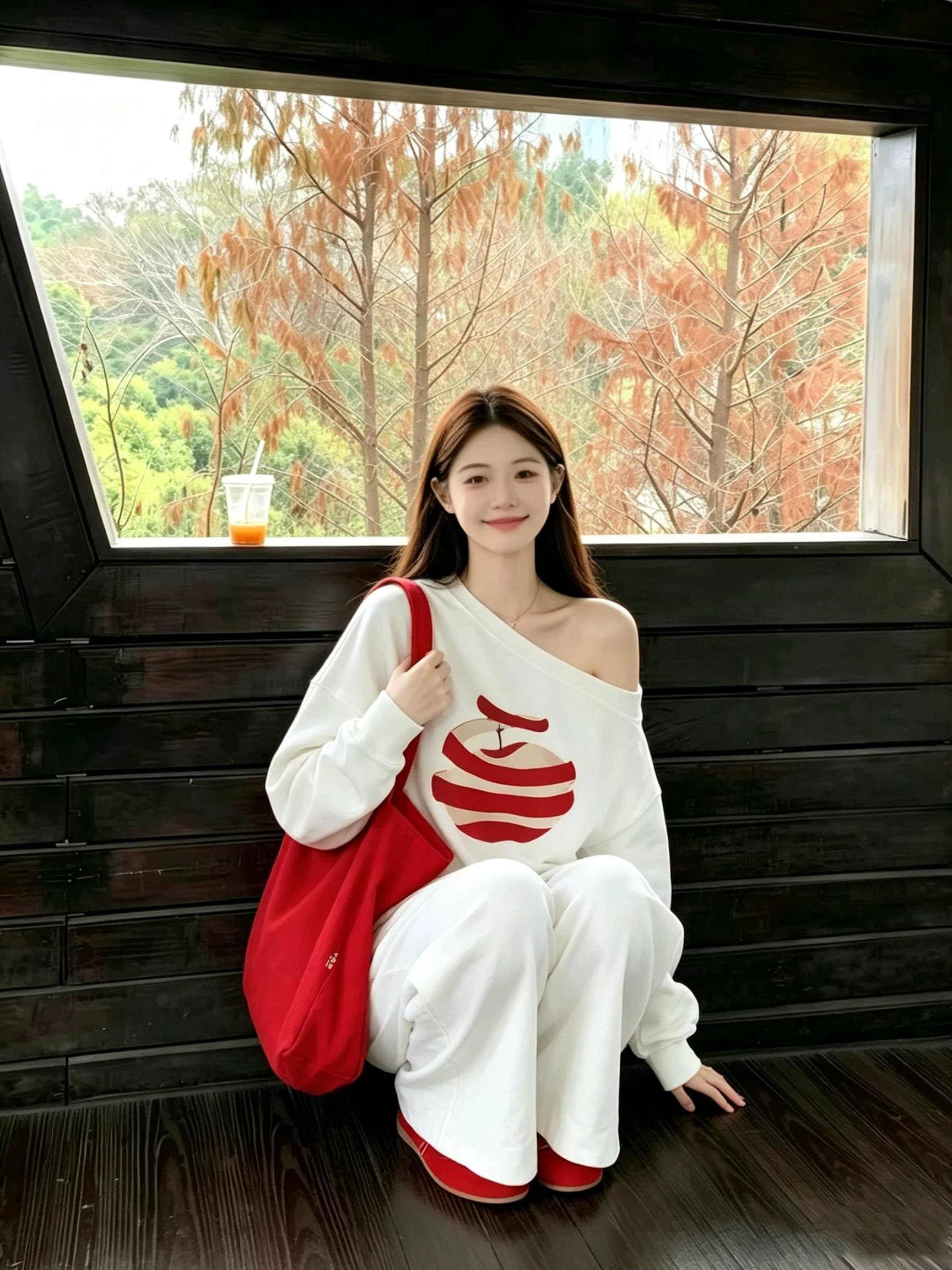 비스듬한 어깨 후드티 여성 섹션 2026 새로운 봄 가을 아메리칸 재킷 맨위 한 부서 고유 한 아름다운 자이언트 잘 생긴 이미지 2