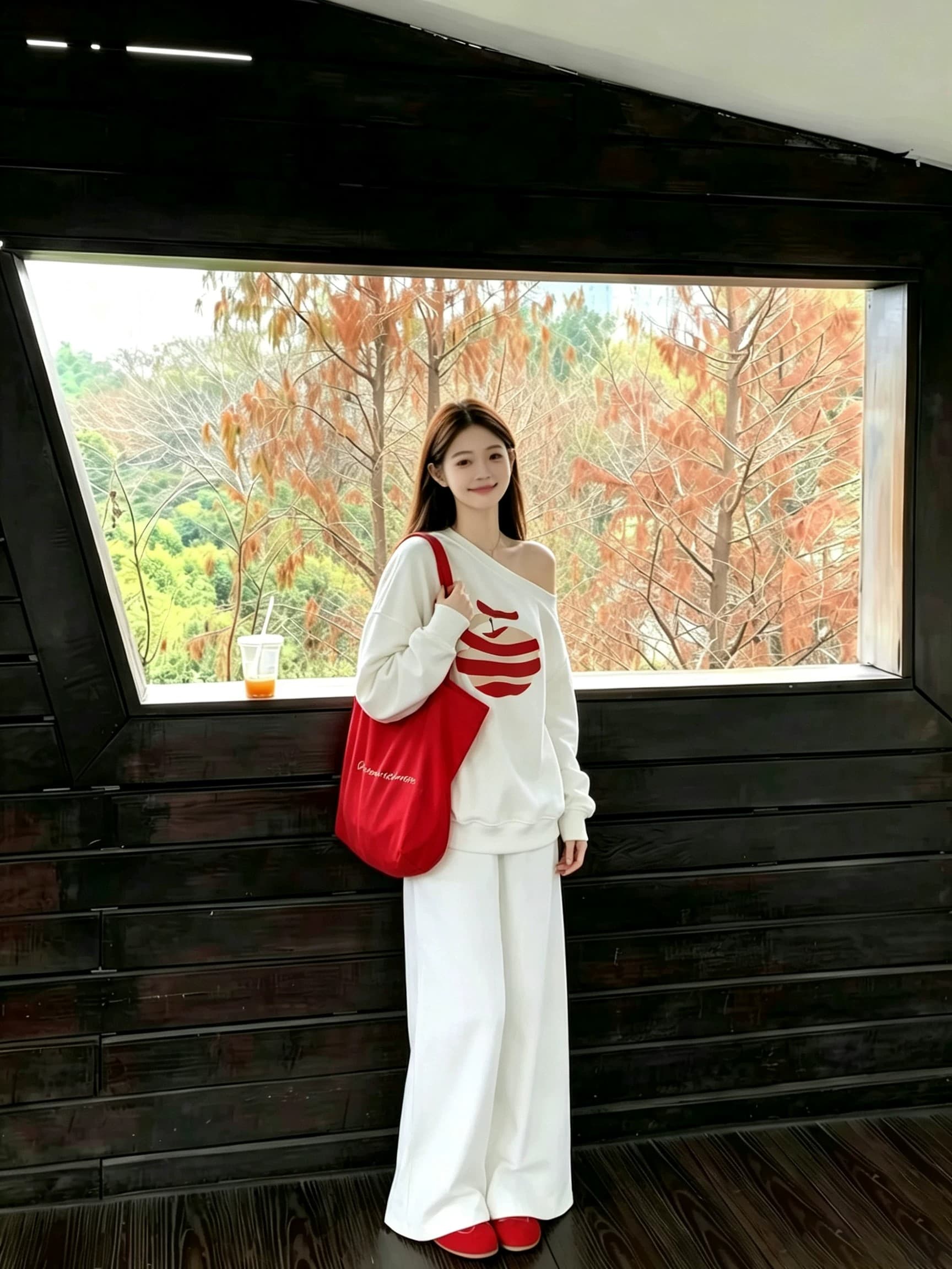 비스듬한 어깨 후드티 여성 섹션 2026 새로운 봄 가을 아메리칸 재킷 맨위 한 부서 고유 한 아름다운 자이언트 잘 생긴 이미지 3