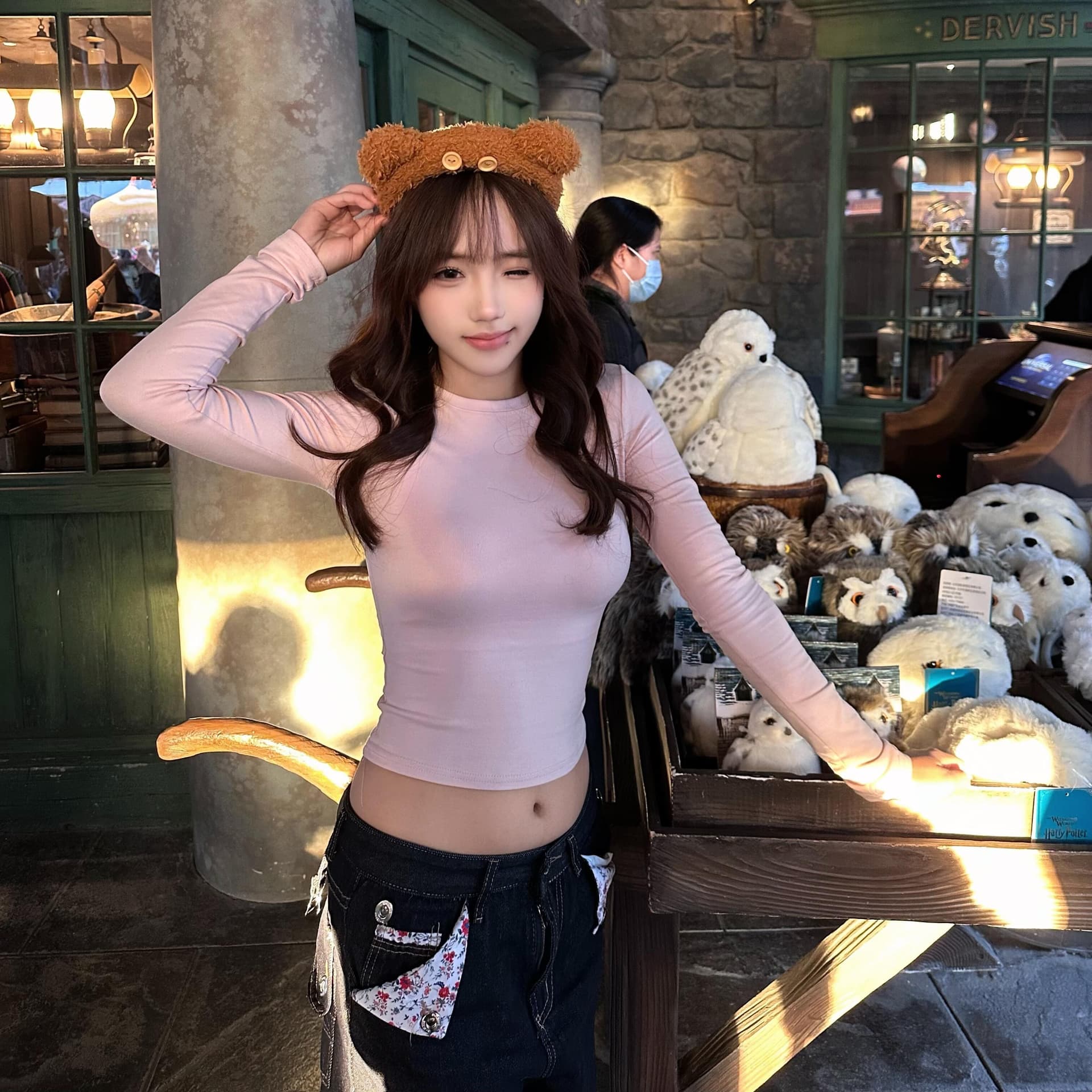 핫걸 꼬집기 허리 화이트 긍정적 인 어깨 긴팔 티셔츠 여성 가을 인사이드 가져 가라. 기본 셔츠 몸매 가꾸기 슬림해 보이는 타이트 라운드 넥 맨위 이미지 5