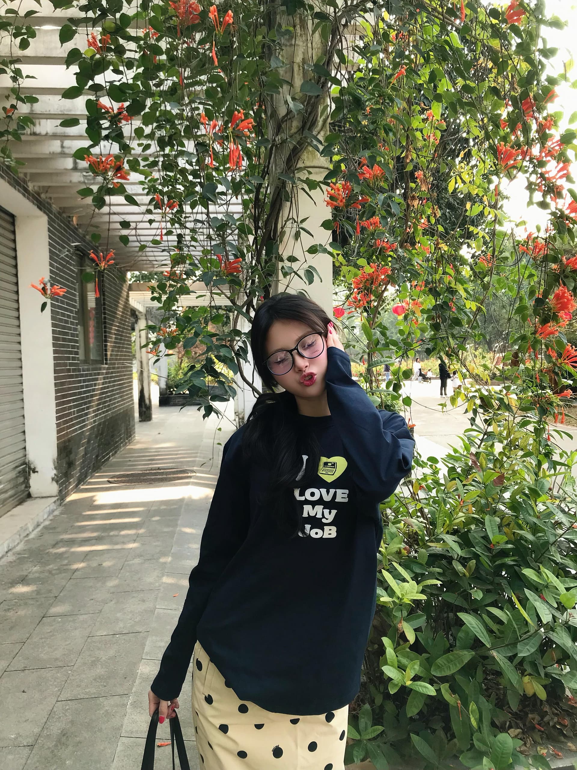 한국 스타일 작은 대중 긴팔 여성 순면 높음 支数 루즈핏 캐주얼 후드티 다용도 봄과 가을 하트 맨위 이미지 2