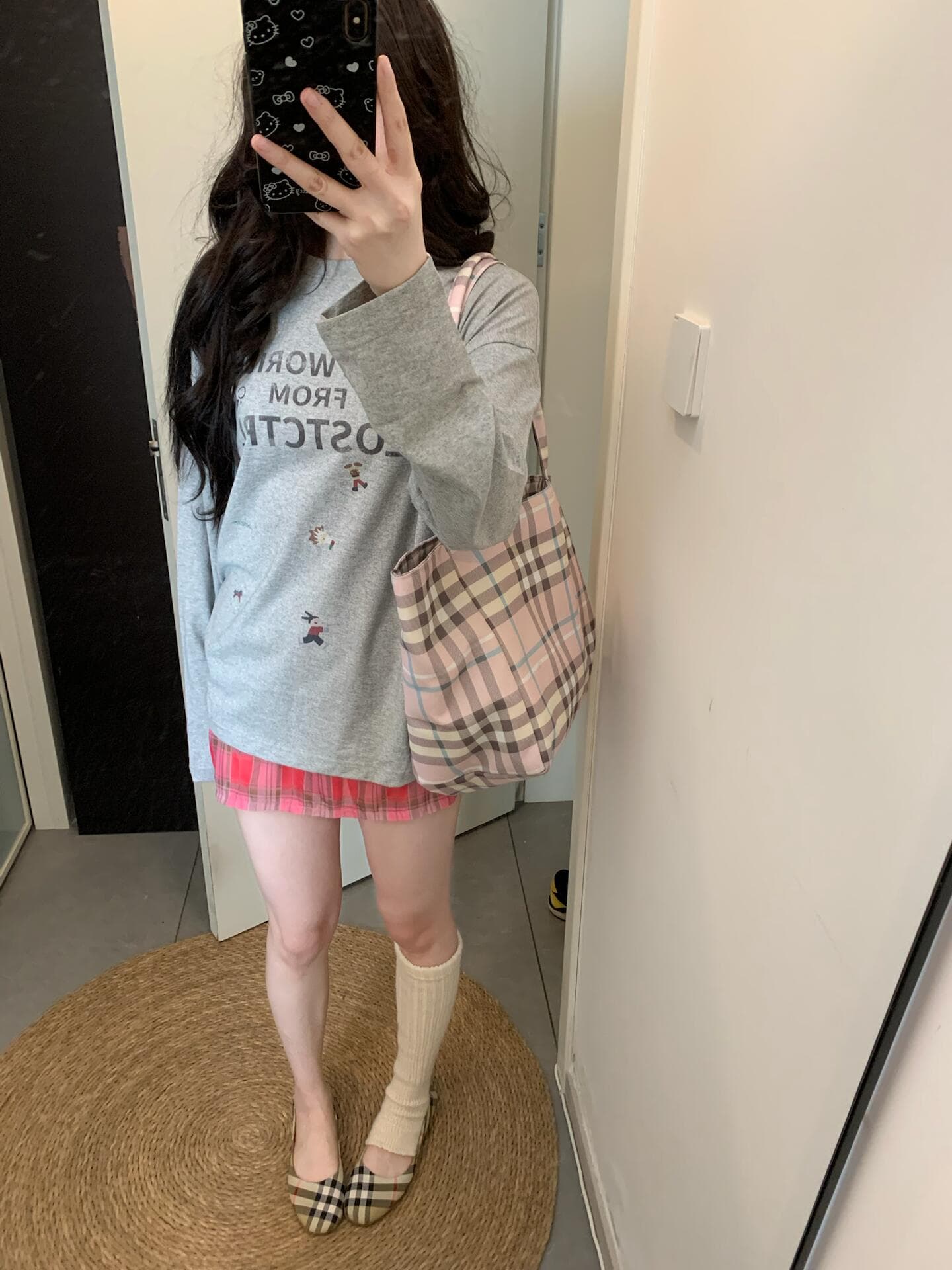 아메리칸 레트로 만화 알파벳 프린트 긴팔 티셔츠 여성 봄 가을 느긋한 센스 무거운 순면 루즈핏 캐주얼 맨위 상세 이미지 4