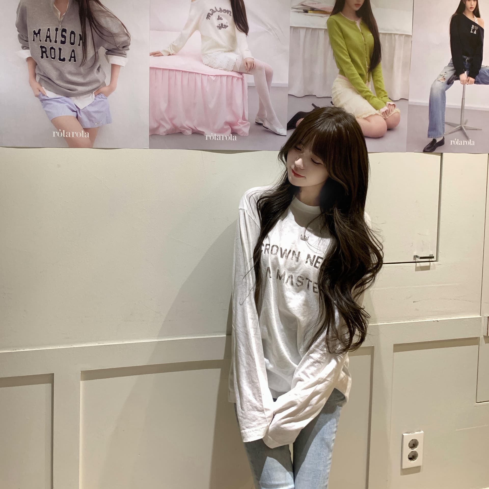 한 부서 ins 센스 알파벳 프린트 긴팔 티셔츠 여성 가을 루즈핏 슈퍼 다용도 슬림해 보이는 맨위 여성 이미지 5