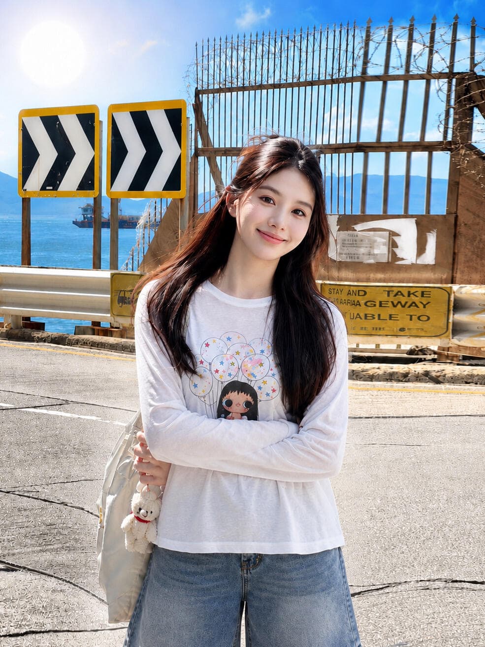 연령 감소 귀여운 학원 스타일 얇은 스타일 마이크로 ~을 통해 자외선 차단 블라우스 여성 긴 소매 루즈핏 라운드 넥 맨위 상세 이미지 2