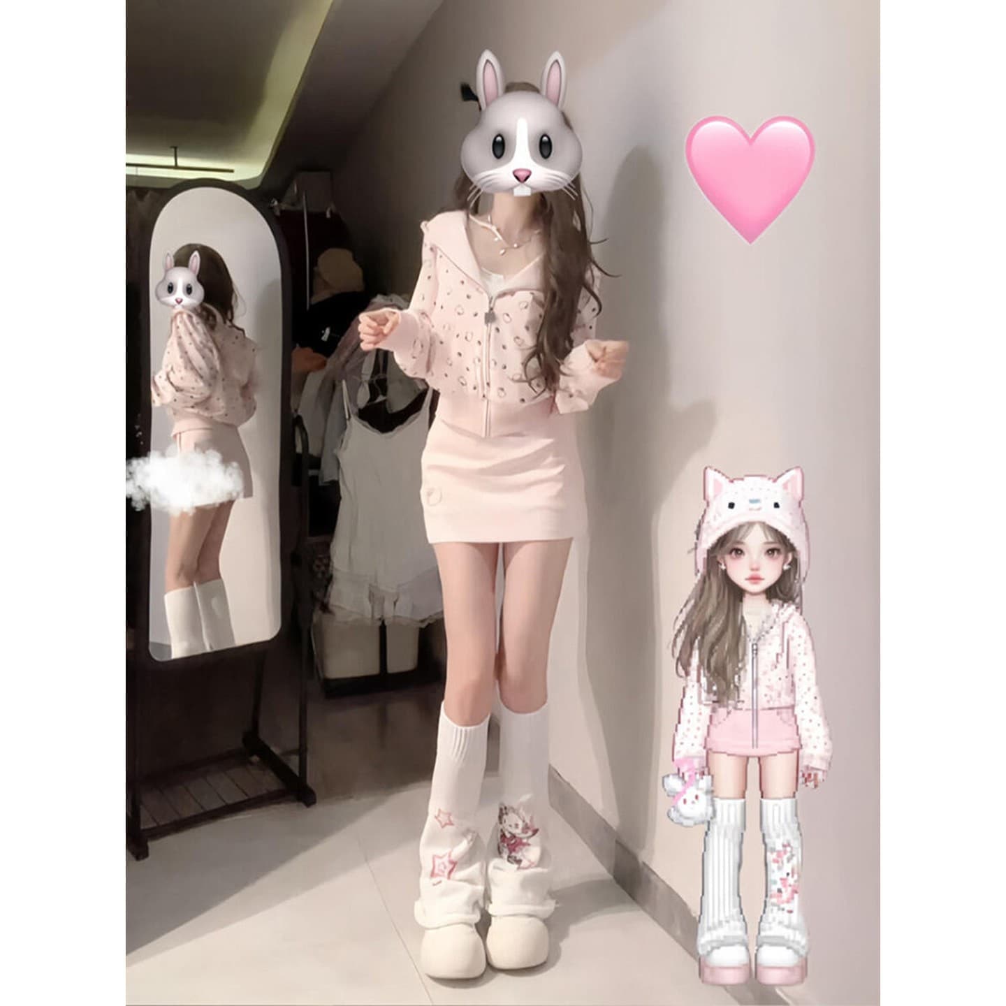 국가 조수 브랜드 지퍼 후드 티 스웨터 여성 봄 가을 오픈 가디건 루즈핏 쇼트 스타일 만화 전체 인쇄 캐주얼 느슨함 센스 재킷 트렌디 상세 이미지 1