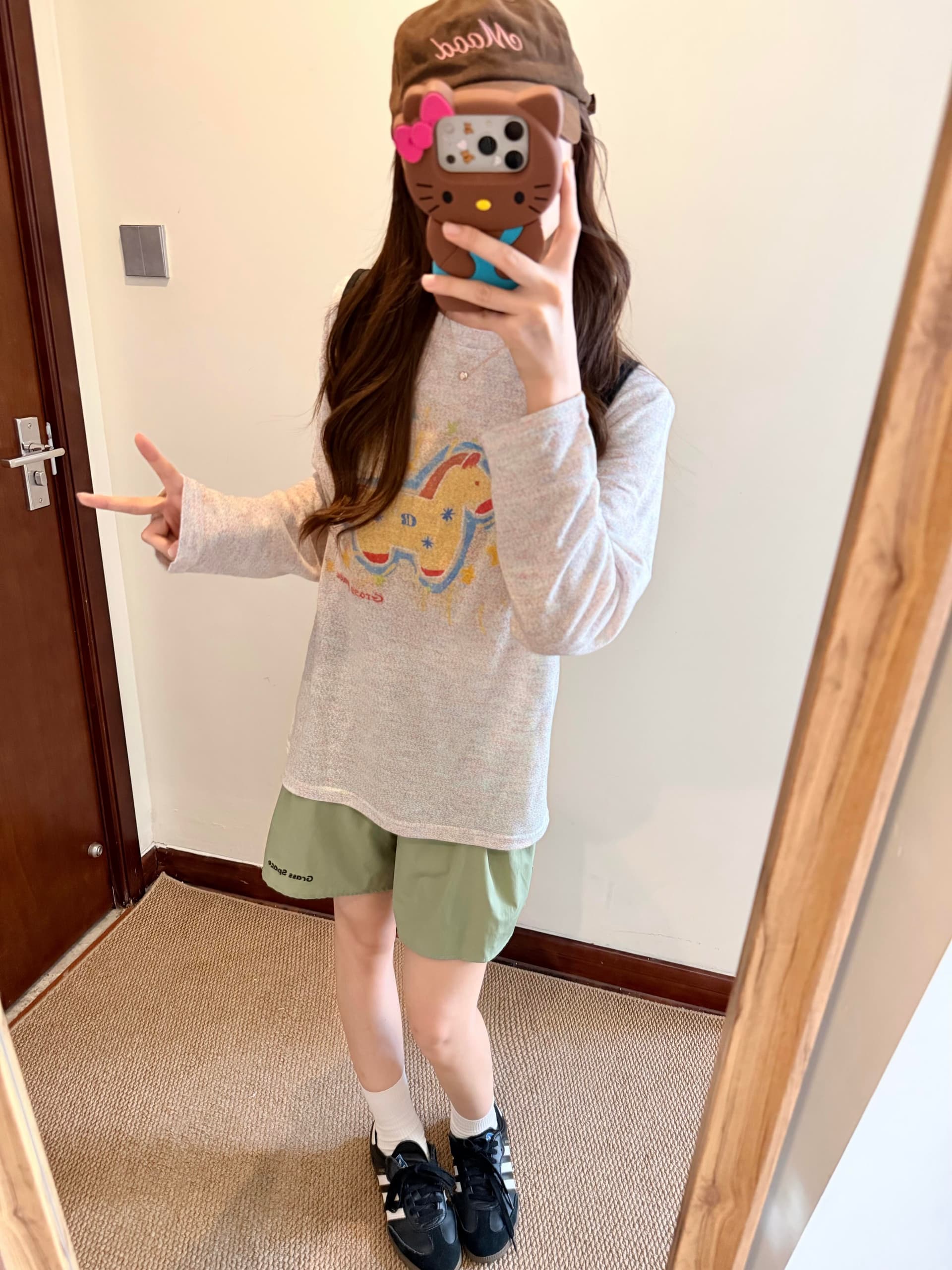 아메리칸 작은 말 프린트 자외선 차단 긴팔 티셔츠 블라우스 여성 여름 느긋한 바람 얇고 가벼운 통기성 에어컨 셔츠 맨위 트렌디 상세 이미지 2