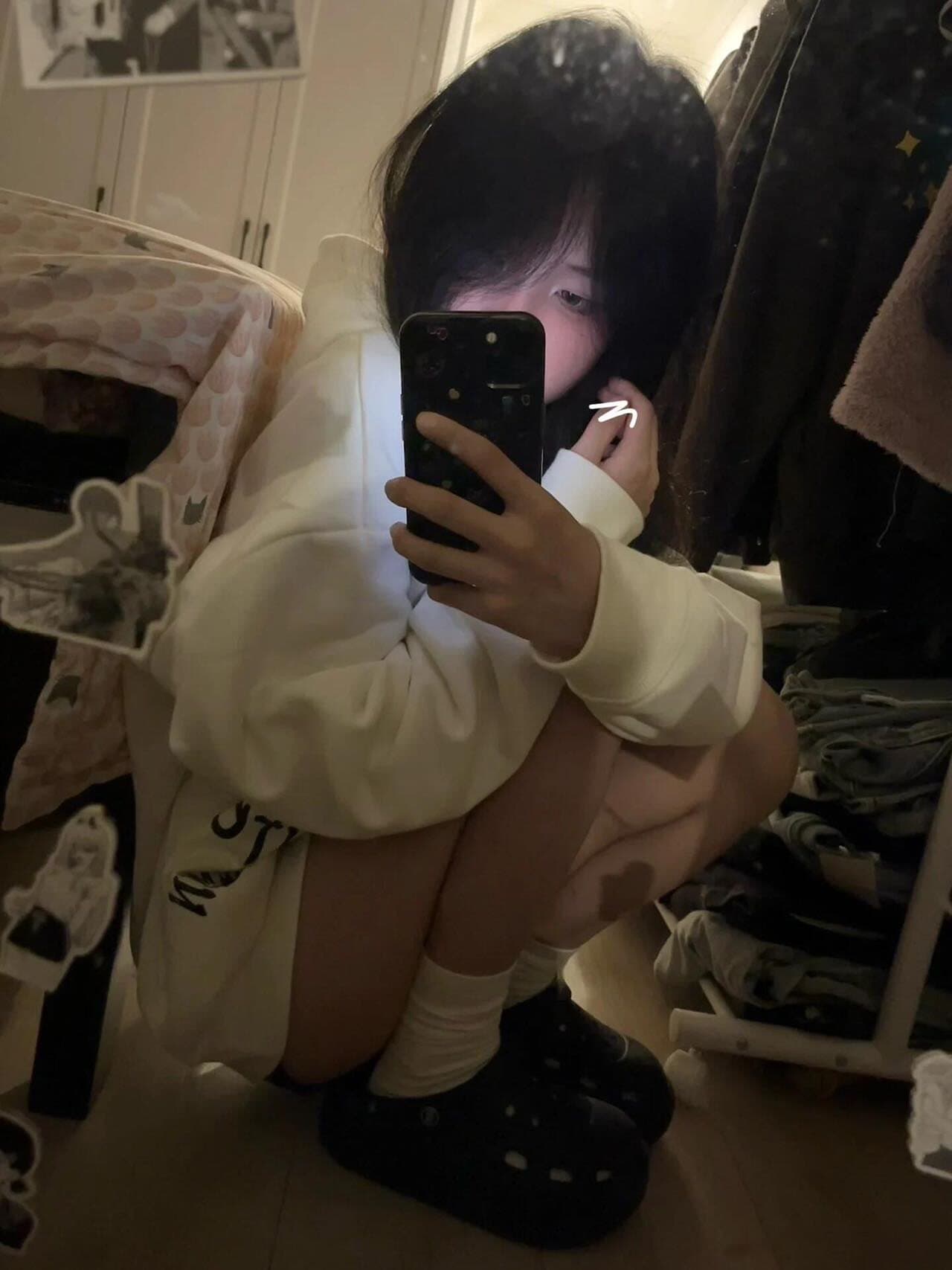 아메리칸 달콤한 차가운 작은 대중 알파벳 낙서 프린트 후드 티 스웨터 여성 가을 겨울 느긋한 바람 루즈핏 다용도 풀오버 맨위 상세 이미지 3