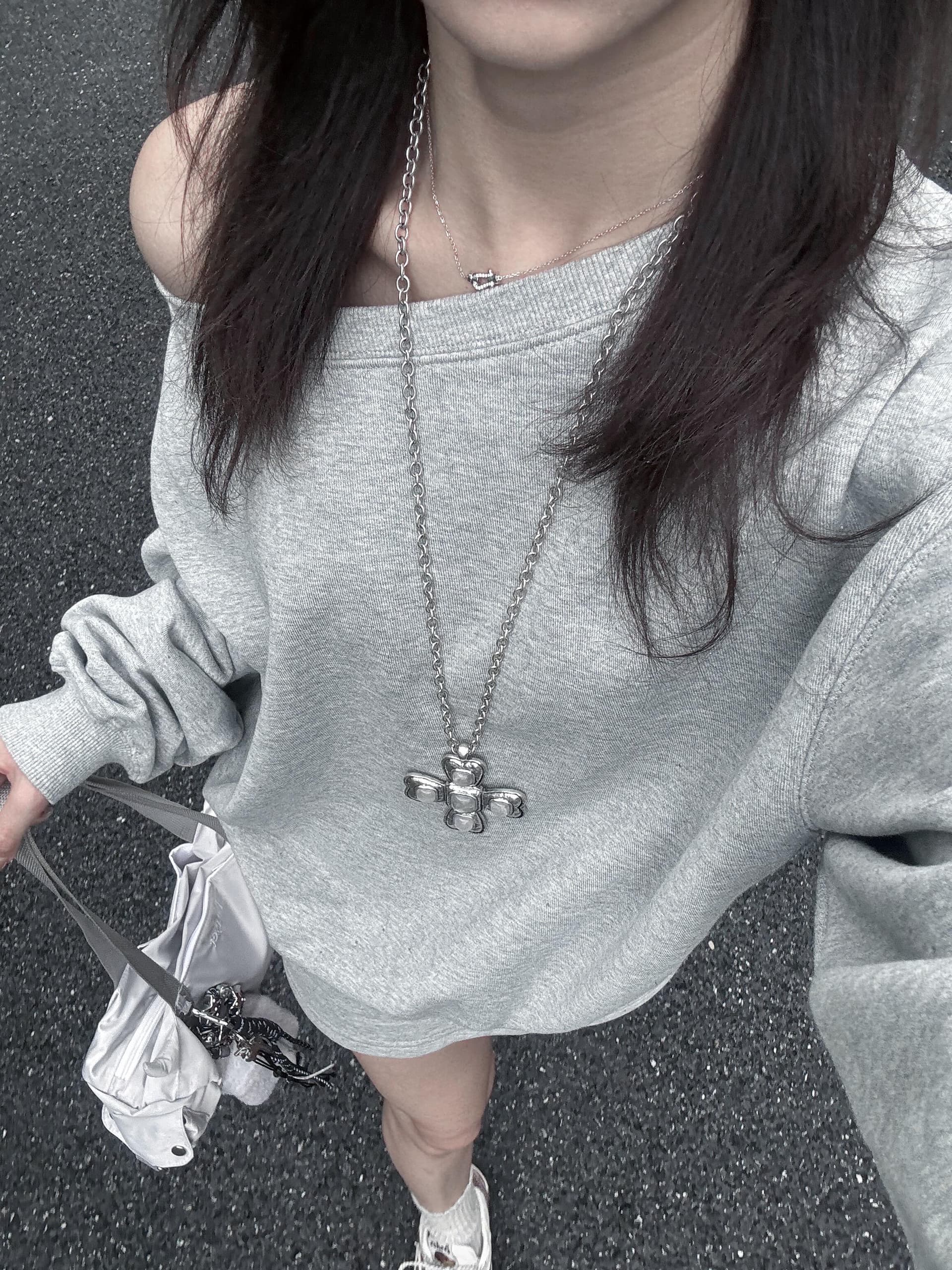 아메리칸 느긋한 비스듬한 어깨 후드티 여성 조기 가을 2026 새로운 느슨함 센스 oversize 달콤한 핫걸 긴팔 맨위