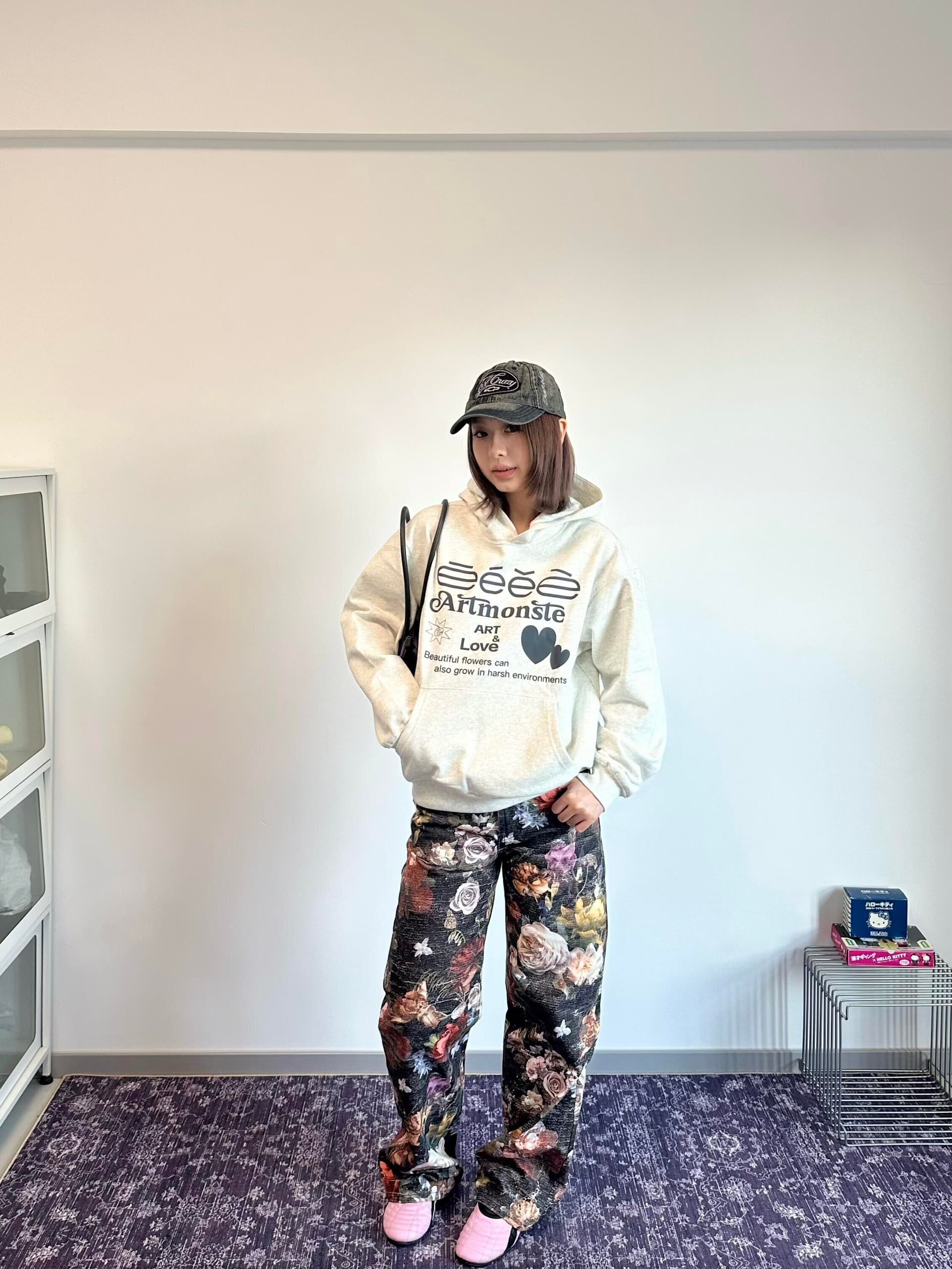아메리칸 레트로 알파벳 하트 프린트 모자 셔츠 미니멀리즘 바람 기초 섹션 후드 티 스웨터 가을 이미지 3