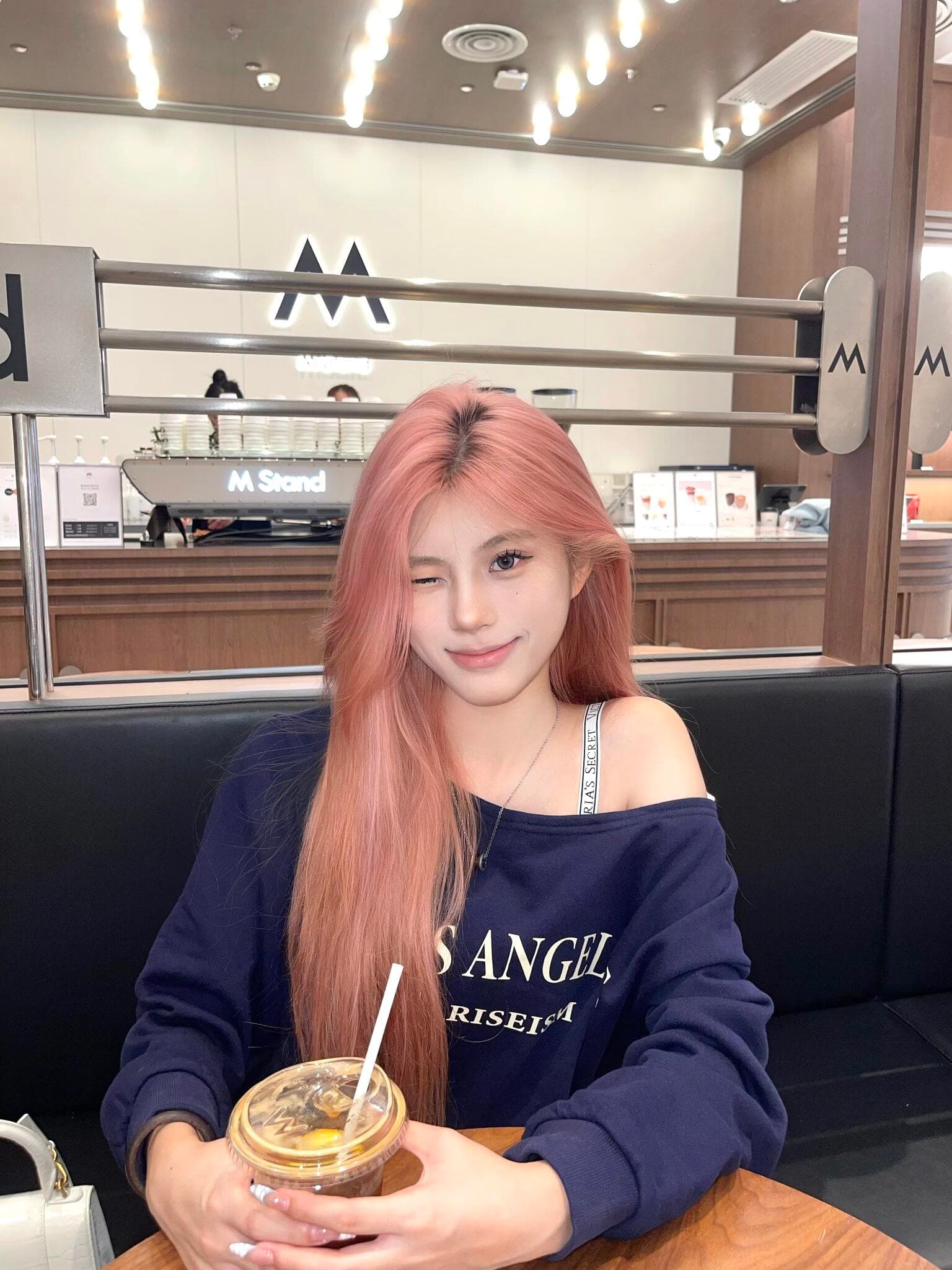 한 부서 무거운 해군 비스듬한 어깨 후드티 여성 가을 새로운 느긋한 바람 미니멀리즘 캐주얼 루즈핏 긴팔 맨위 여성 상세 이미지 3