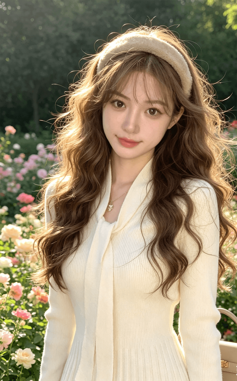 한 부서 V넥 레이스업 니트 여성 드레스 가을 겨울철 소녀 센스 품격 몸매 가꾸기 슬림해 보이는 만나는 한 마디 미니 스커트 이미지 4