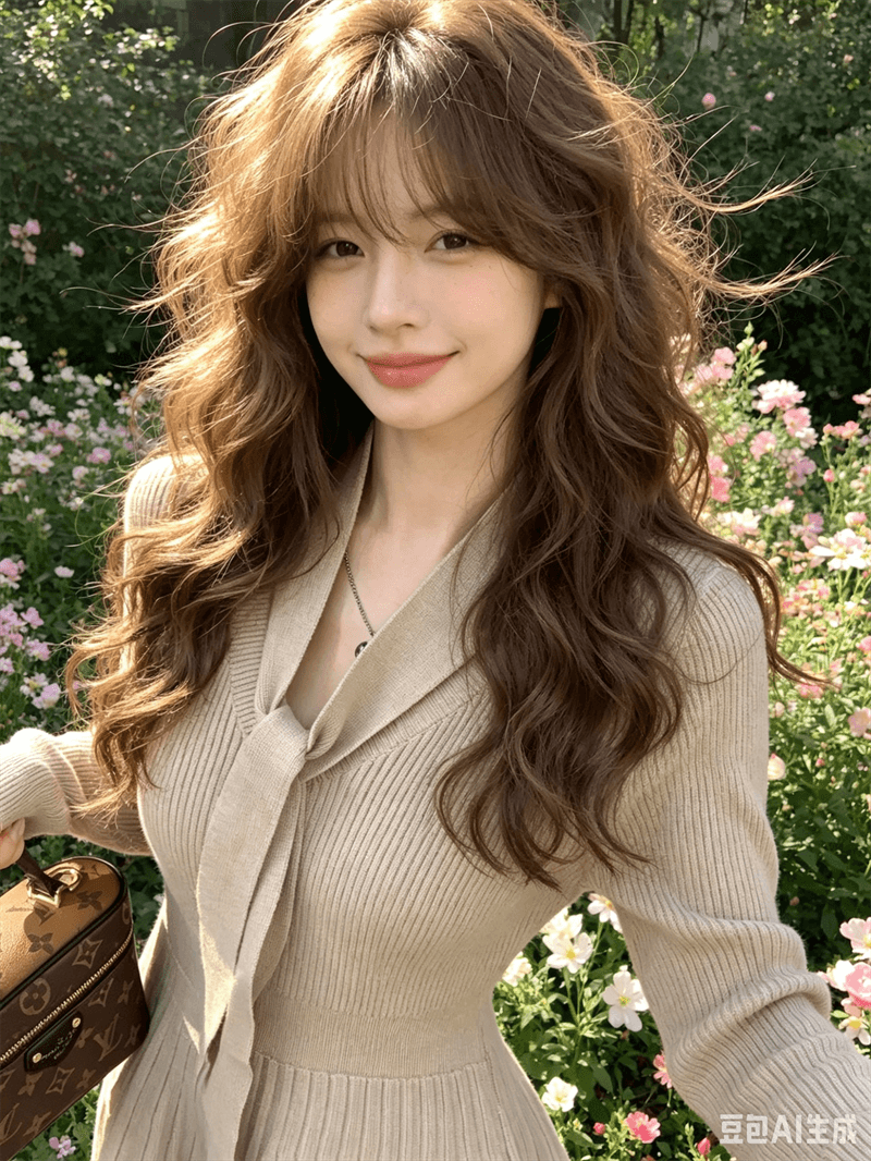 한 부서 V넥 레이스업 니트 여성 드레스 가을 겨울철 소녀 센스 품격 몸매 가꾸기 슬림해 보이는 만나는 한 마디 미니 스커트 상세 이미지 2
