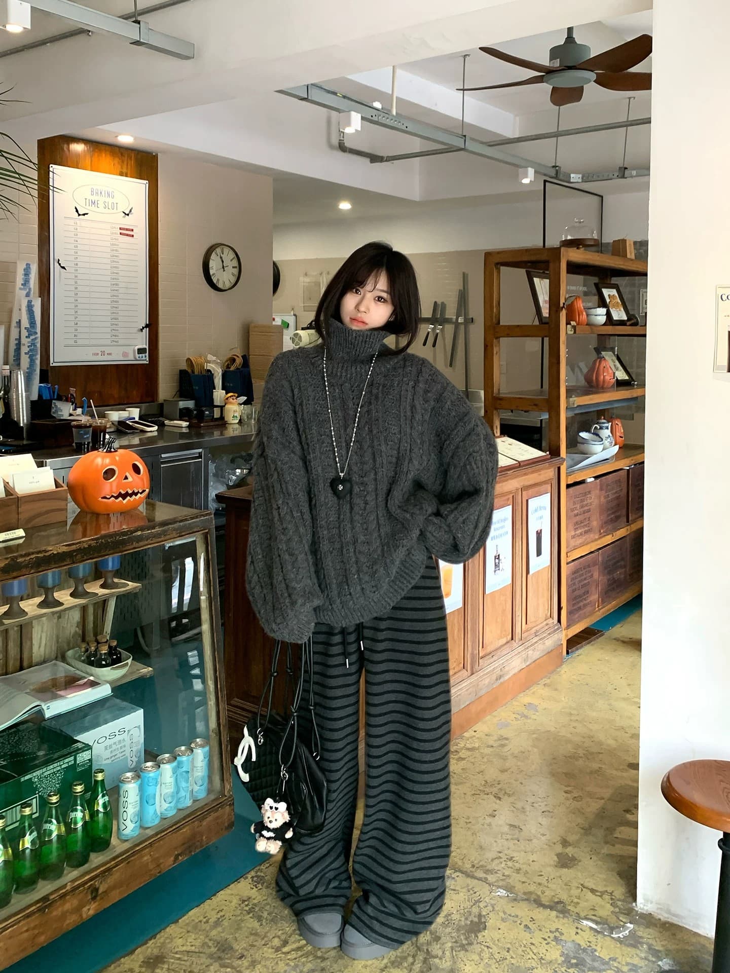 꽈배기 터틀넥 스웨터 겨울 한 부서 루즈핏 캐주얼 느긋한 두꺼운 보온 인사이드 가져 가라. 만나는 맨위 여성 이미지 3