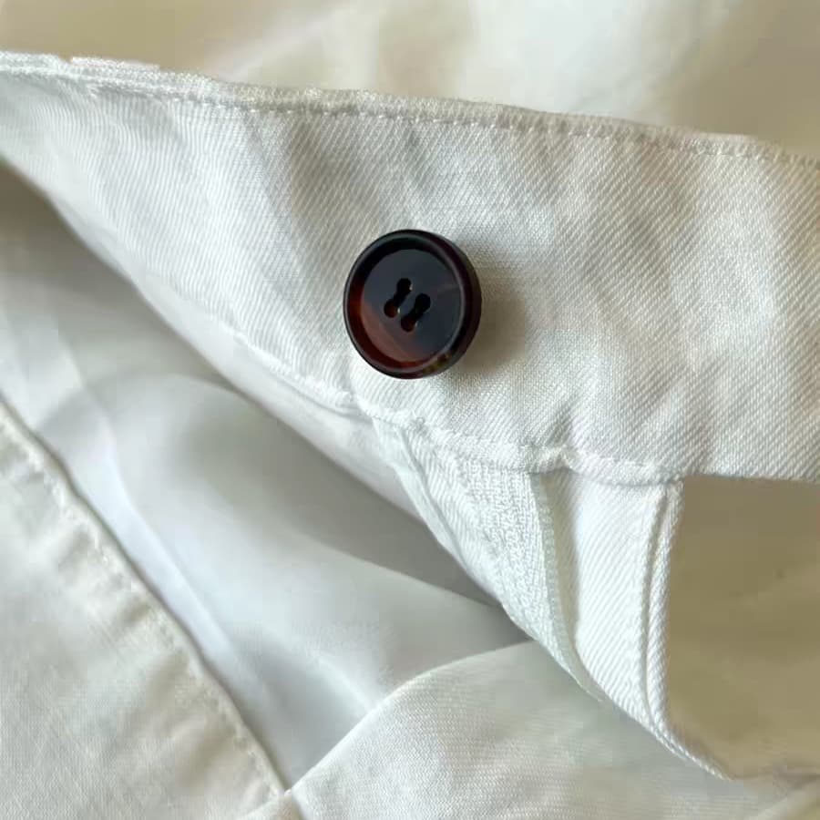 chao 수준 추천 프랑스식 화이트 아마 반신 스커트 여성 여름 새로운 프로 피부 통기성 하이웨이스트 한 마디 우산 치마 이미지 3