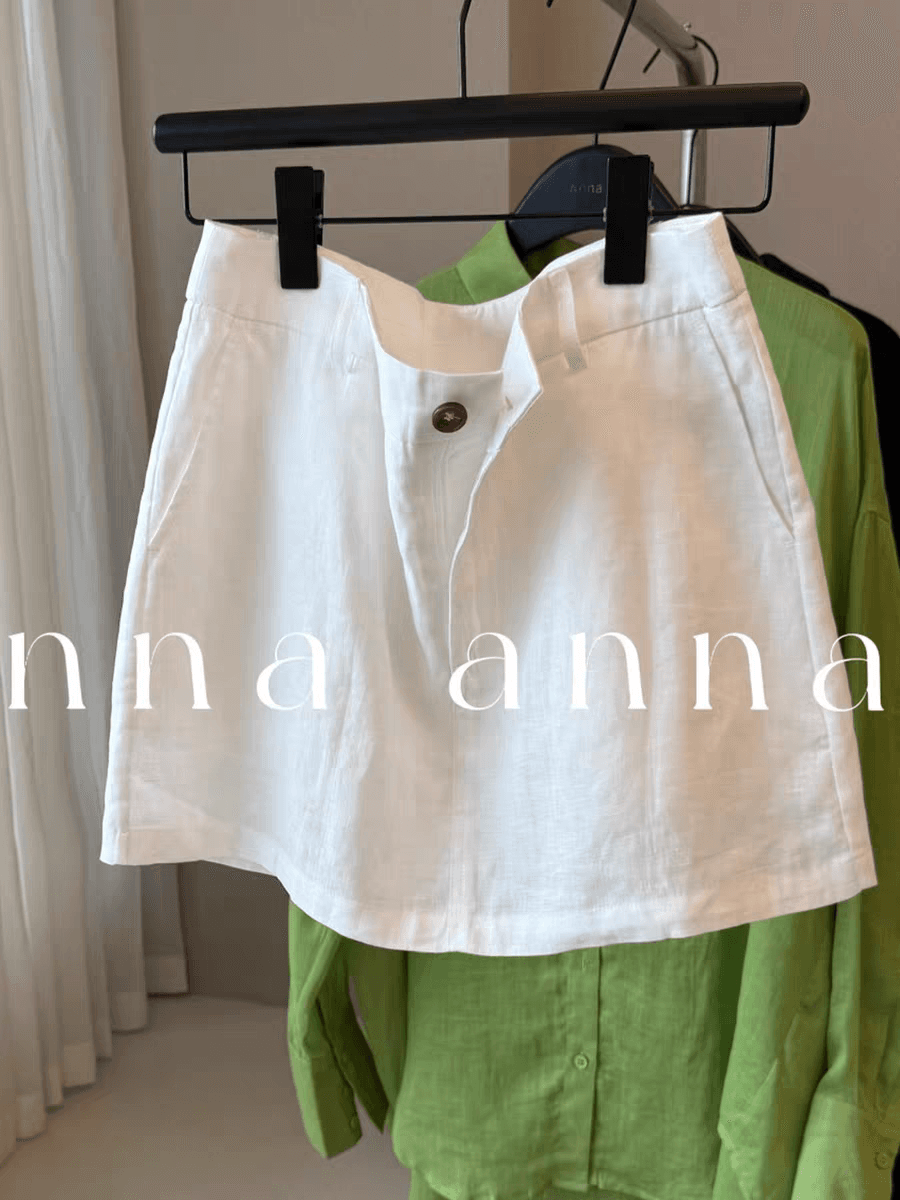 chao 수준 추천 익스트림 제인 화이트 아마 작은 미니 스커트 슬림해 보이는 디스플레이 높음 한 마디 노출 방지 반 스커트 벨트 포함 상세 이미지 3