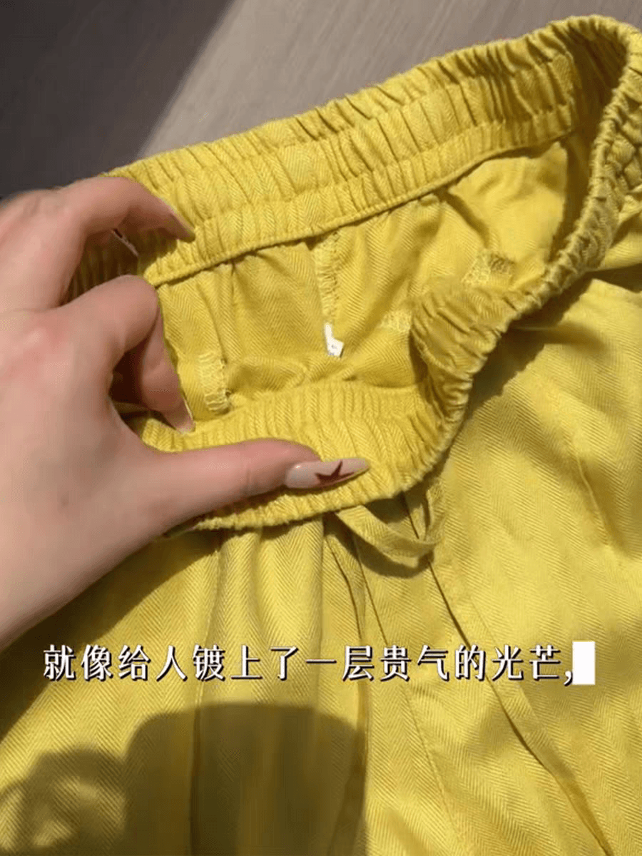 원본 추천 여름 오래된 돈 바람 착용 가져 가라. 프랑스식 고급 아마 루즈핏 도루 센스 다용도 9 포인트 와이드 레그 팬츠 상세 이미지 3