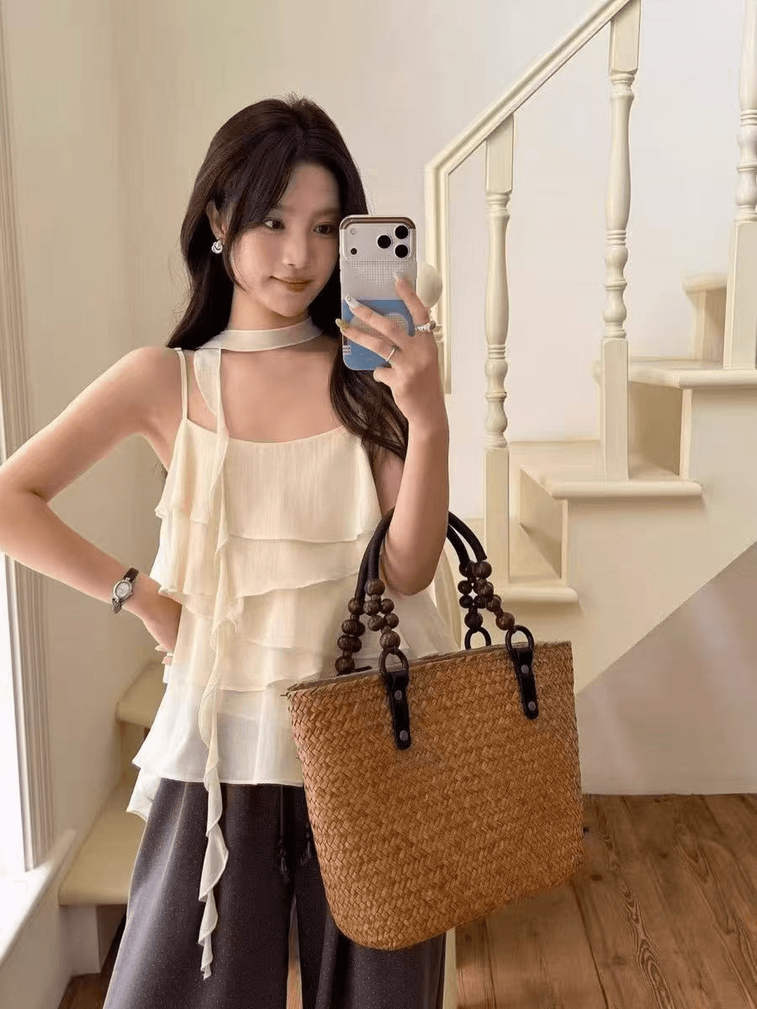 여행 휴가 바람 한 부서 케이크 행침 목 캐미솔 고유 한 디자인 센스 아름다운 다용도 심장 기계 맨위