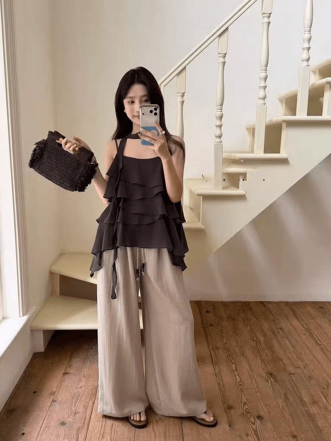 여행 휴가 바람 한 부서 케이크 행침 목 캐미솔 고유 한 디자인 센스 아름다운 다용도 심장 기계 맨위 이미지 4