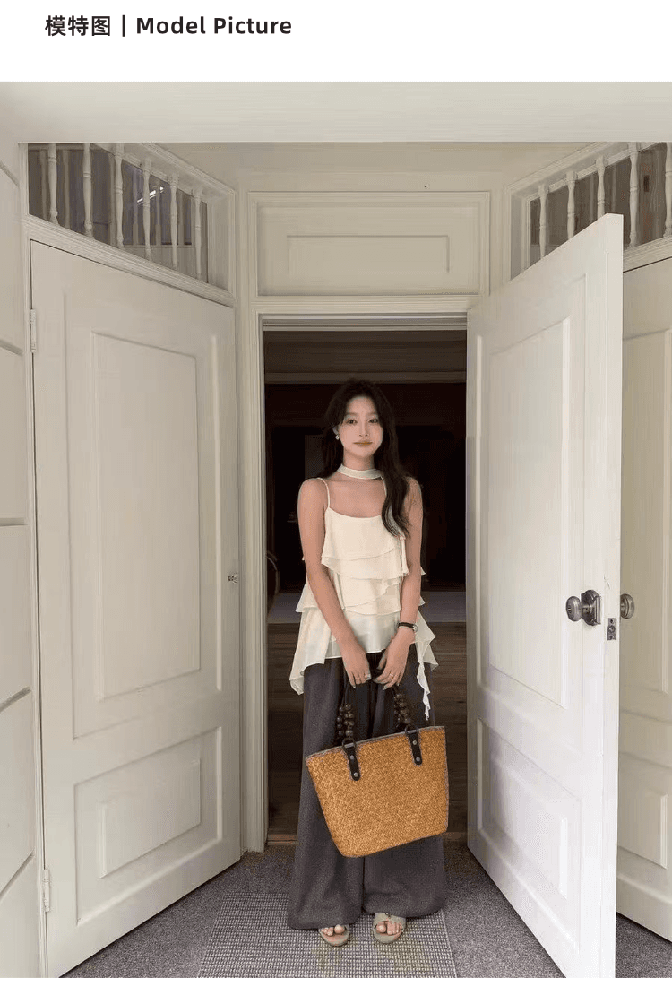 여행 휴가 바람 한 부서 케이크 행침 목 캐미솔 고유 한 디자인 센스 아름다운 다용도 심장 기계 맨위 상세 이미지 4