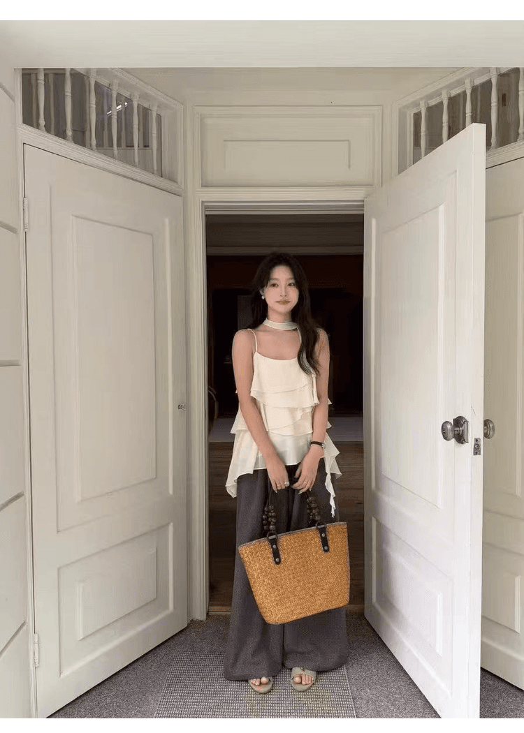 여행 휴가 바람 한 부서 케이크 행침 목 캐미솔 고유 한 디자인 센스 아름다운 다용도 심장 기계 맨위 상세 이미지 8