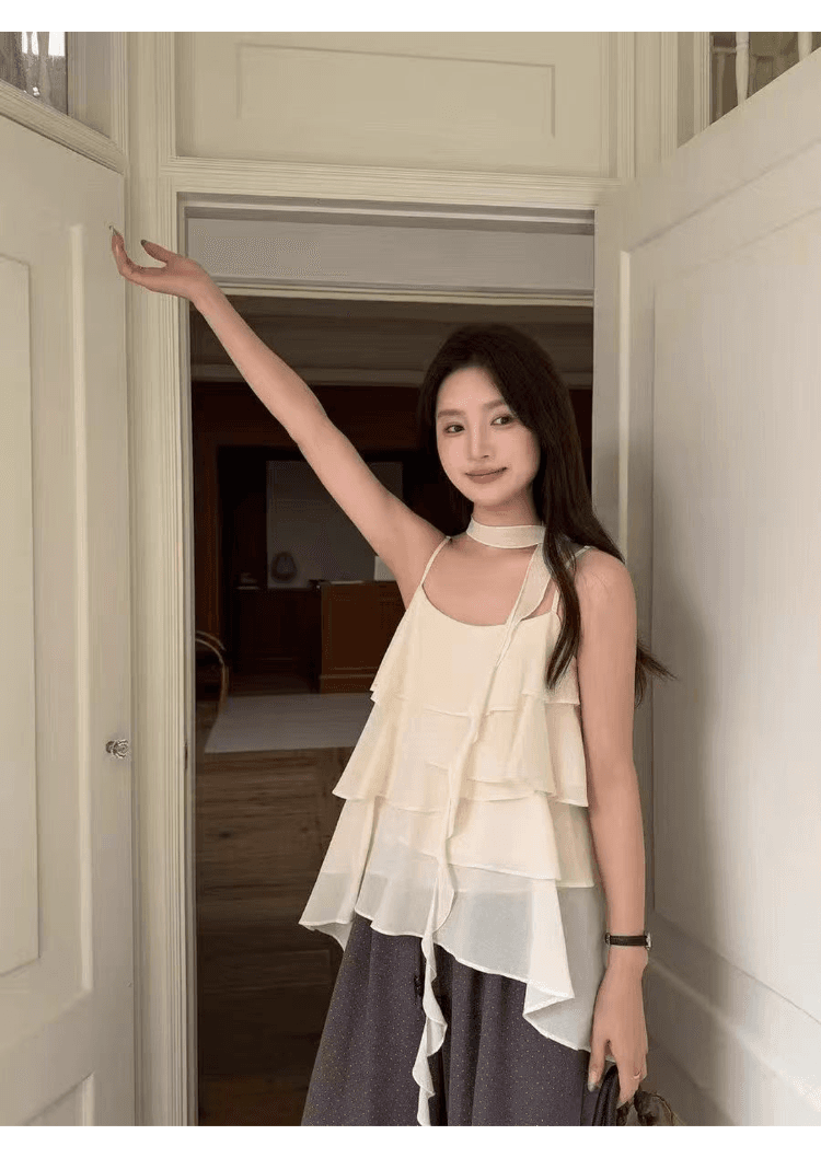 여행 휴가 바람 한 부서 케이크 행침 목 캐미솔 고유 한 디자인 센스 아름다운 다용도 심장 기계 맨위 상세 이미지 9