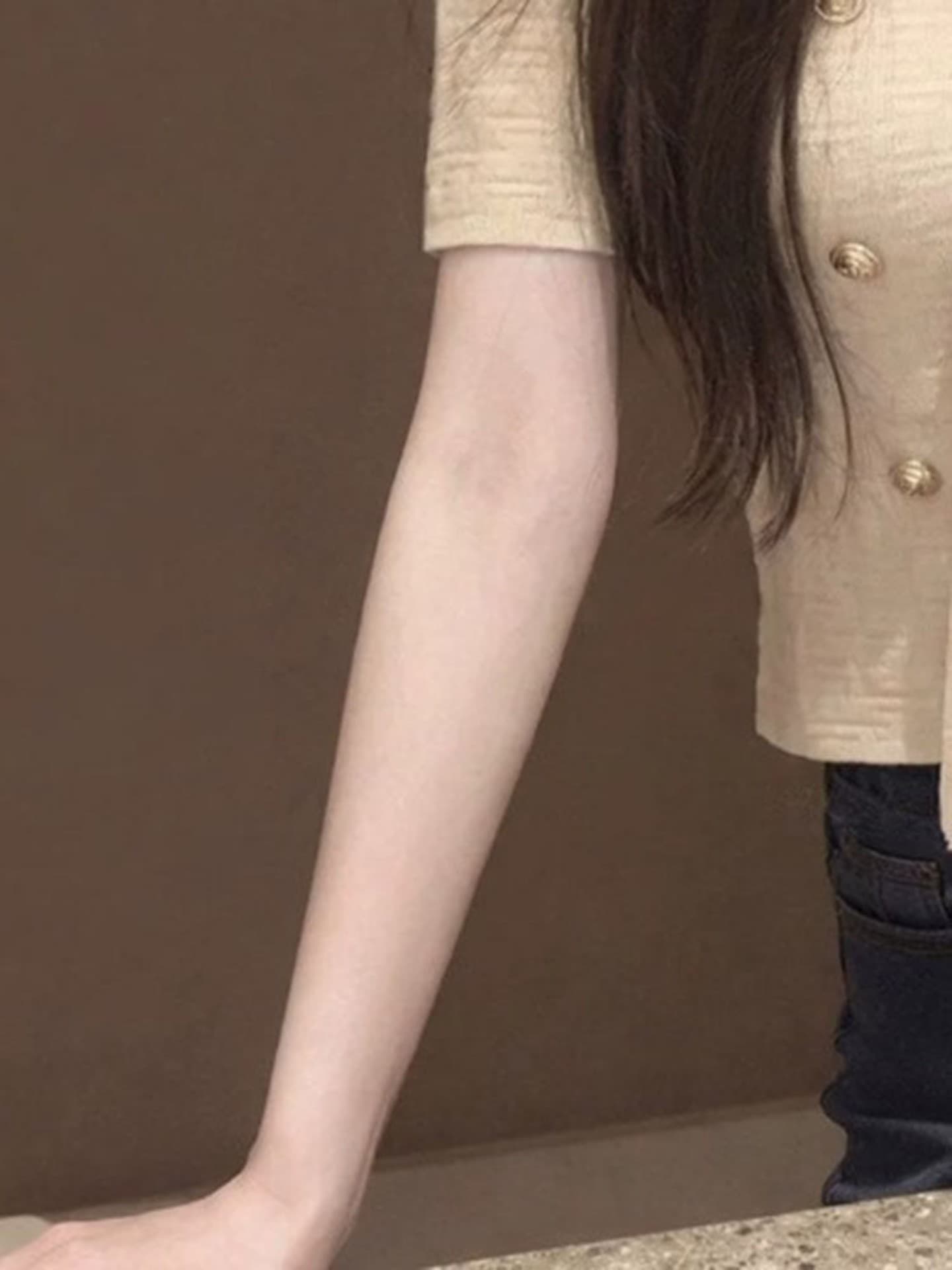 슈퍼 잘 생긴 시간 아직도 느낌 작은 샤넬 스타일 다용도 니트 반팔 티셔츠 여성 여름 몸매 가꾸기 슬림해 보이는 고유 한 외출용 맨위 상세 이미지 4