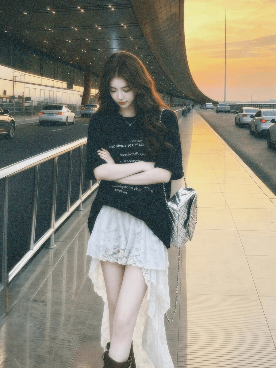 아메리칸 레트로 라운드 넥 알파벳 프린트 반팔 티셔츠 여성 레저 루즈핏 슬림해 보이는 다용도 맨위 상세 이미지 4