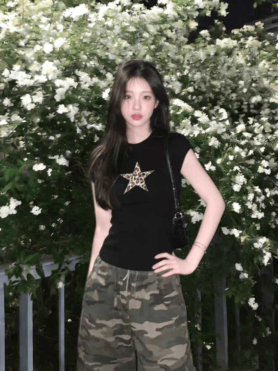 긍정적 인 어깨 반팔 티셔츠 여성 여름 한 부서 산소 센스 몸매 가꾸기 슬림해 보이는 순면 짧은 맨위 상세 이미지 2