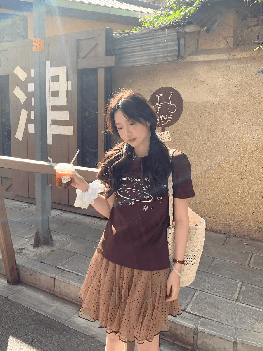 아메리칸 알파벳 프린트 반팔 티셔츠 여성 여름 새로운 몸매 가꾸기 슬림해 보이는 쇼트 스타일 핫걸 맨위 트렌디