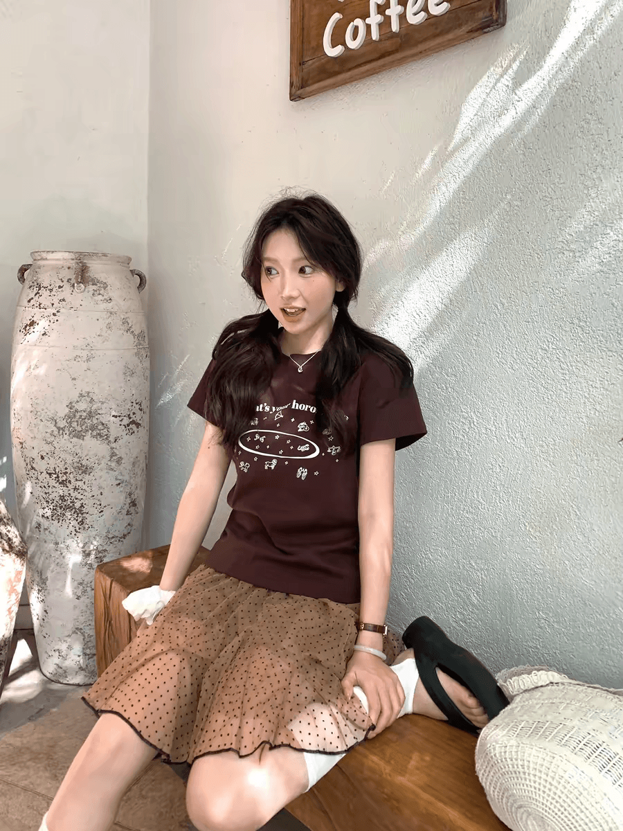 아메리칸 알파벳 프린트 반팔 티셔츠 여성 여름 새로운 몸매 가꾸기 슬림해 보이는 쇼트 스타일 핫걸 맨위 트렌디 상세 이미지 2