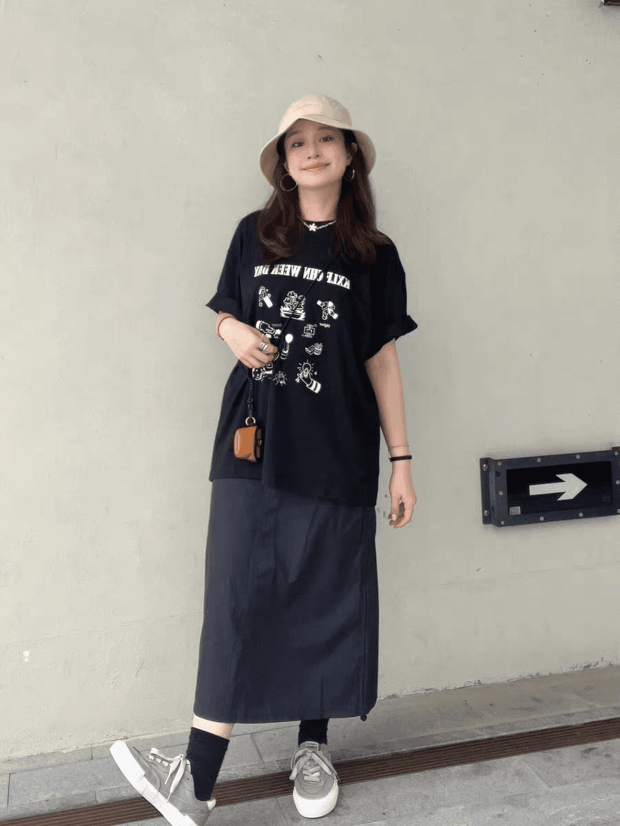 반팔 티셔츠 언더 코트 여성 인사이드 가져 가라. 고급 센스 2026 새로운 여름 루즈핏 슬림해 보이는 알파벳 프린트 셔츠 상세 이미지 5